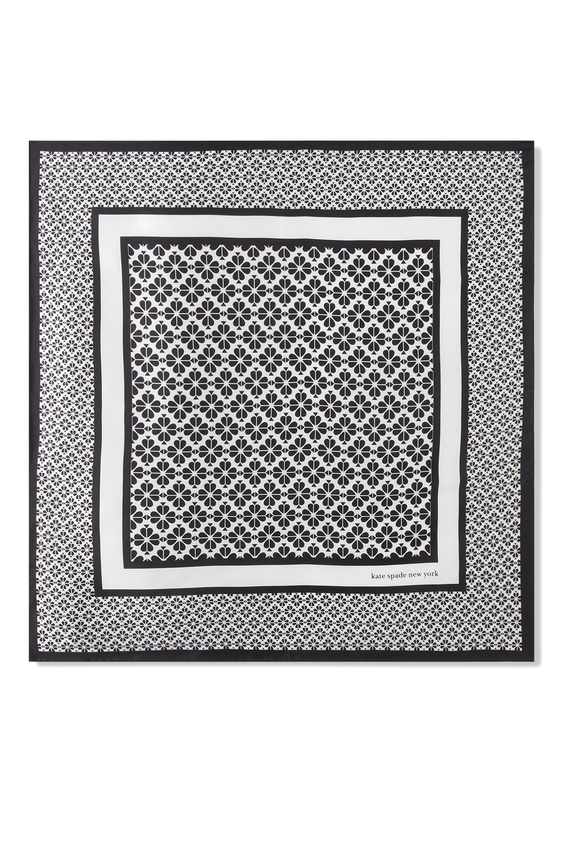 وشاح بتصميم مربع ونقشة زهور بالشكل البستوني حرير