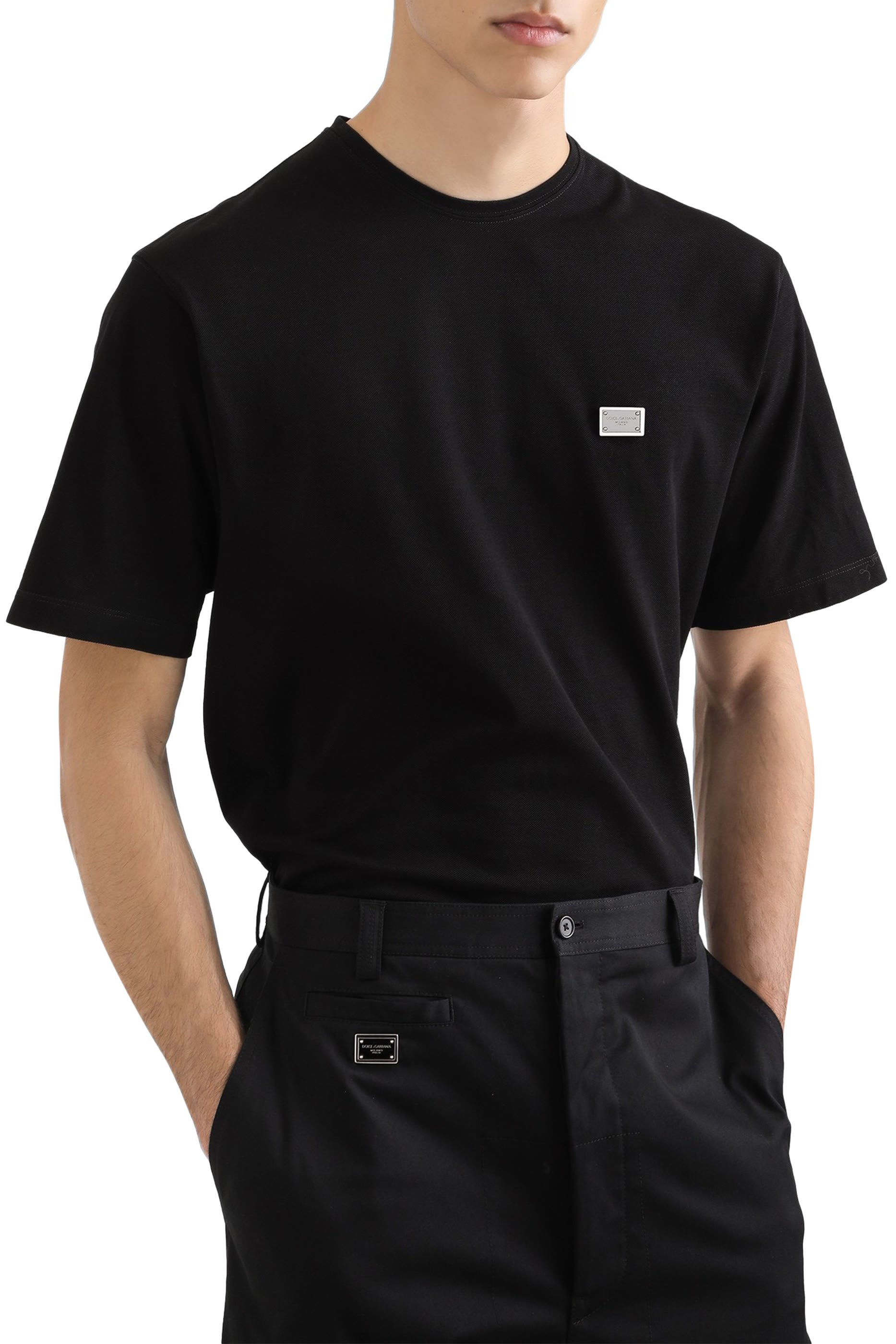 تيشيرت برقعة شعار الماركة قطن