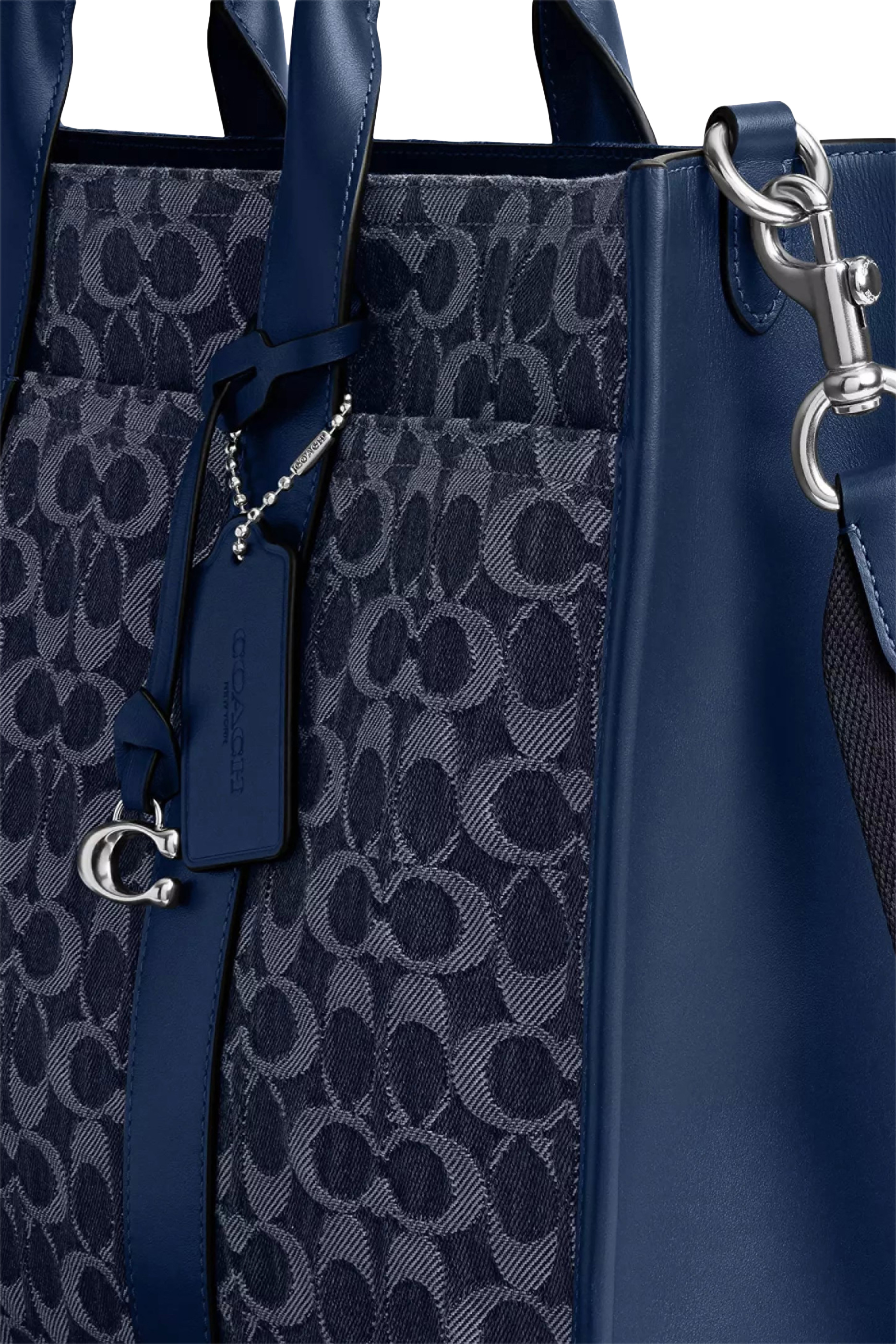 حقيبة يد ويسلي قماش قنب محفور بشعار الماركة