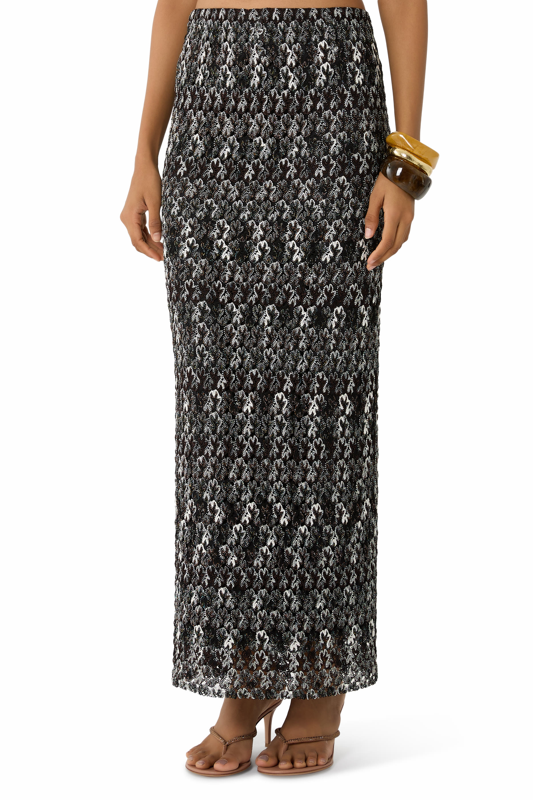 تنورة طويلة مخططة راشيل لوركس دانتيل