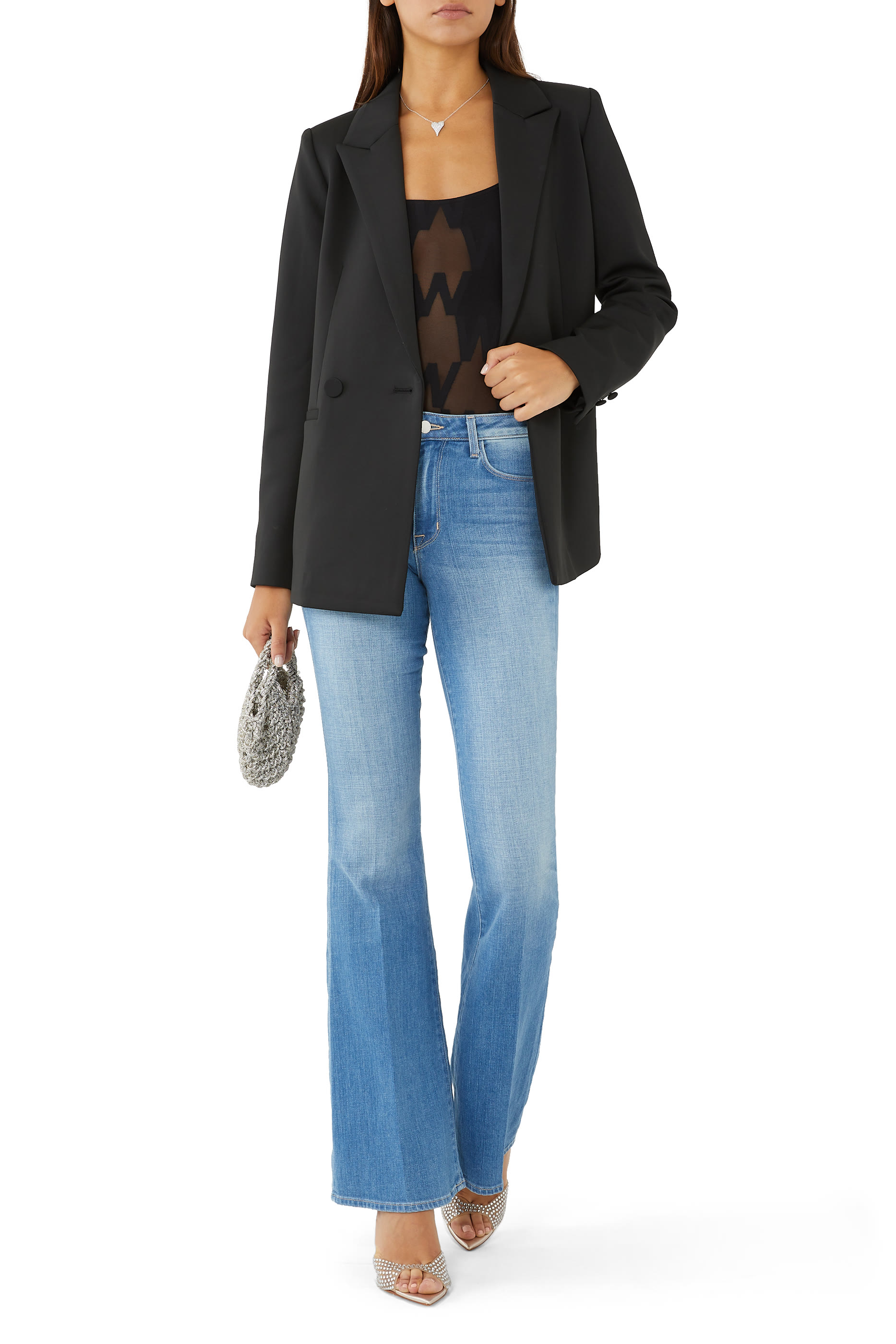 بودي سوت قماش شبكي بشعار الماركة