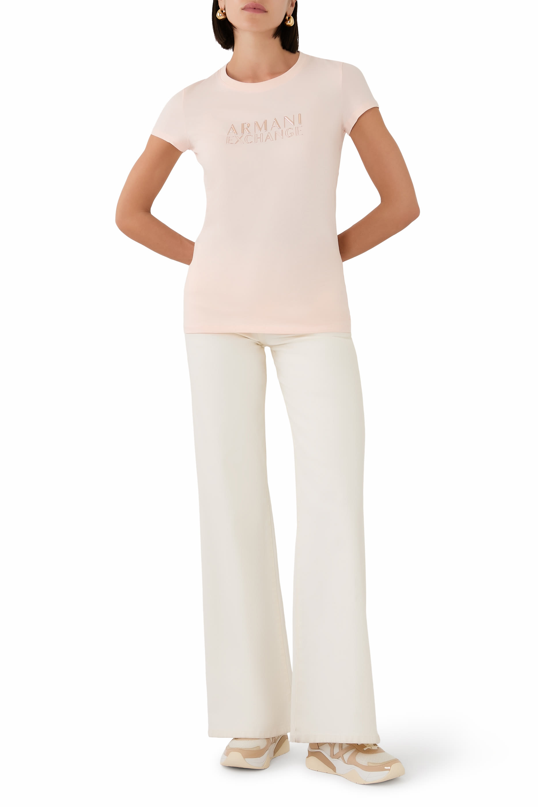  تيشيرت سالين دي جيرو بقصة ضيقة وشعار الماركة