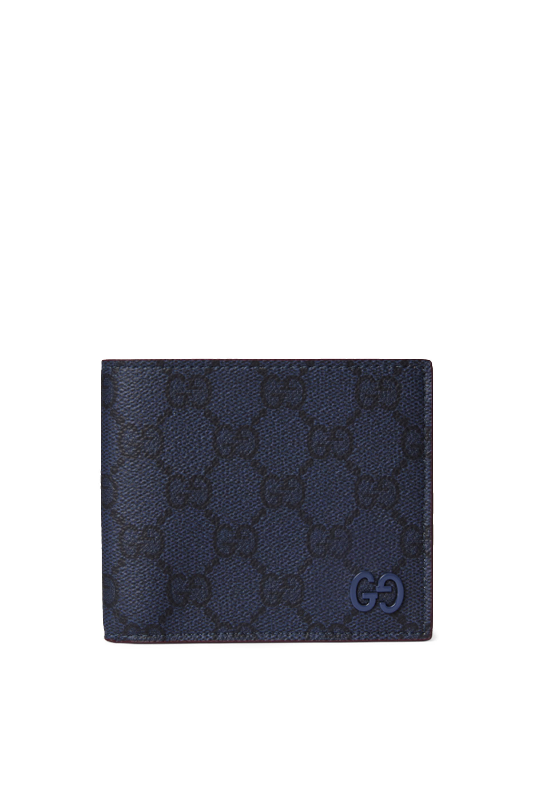 محفظة بتصميم ثنائي الطي بنقشة حرفي شعار الماركة