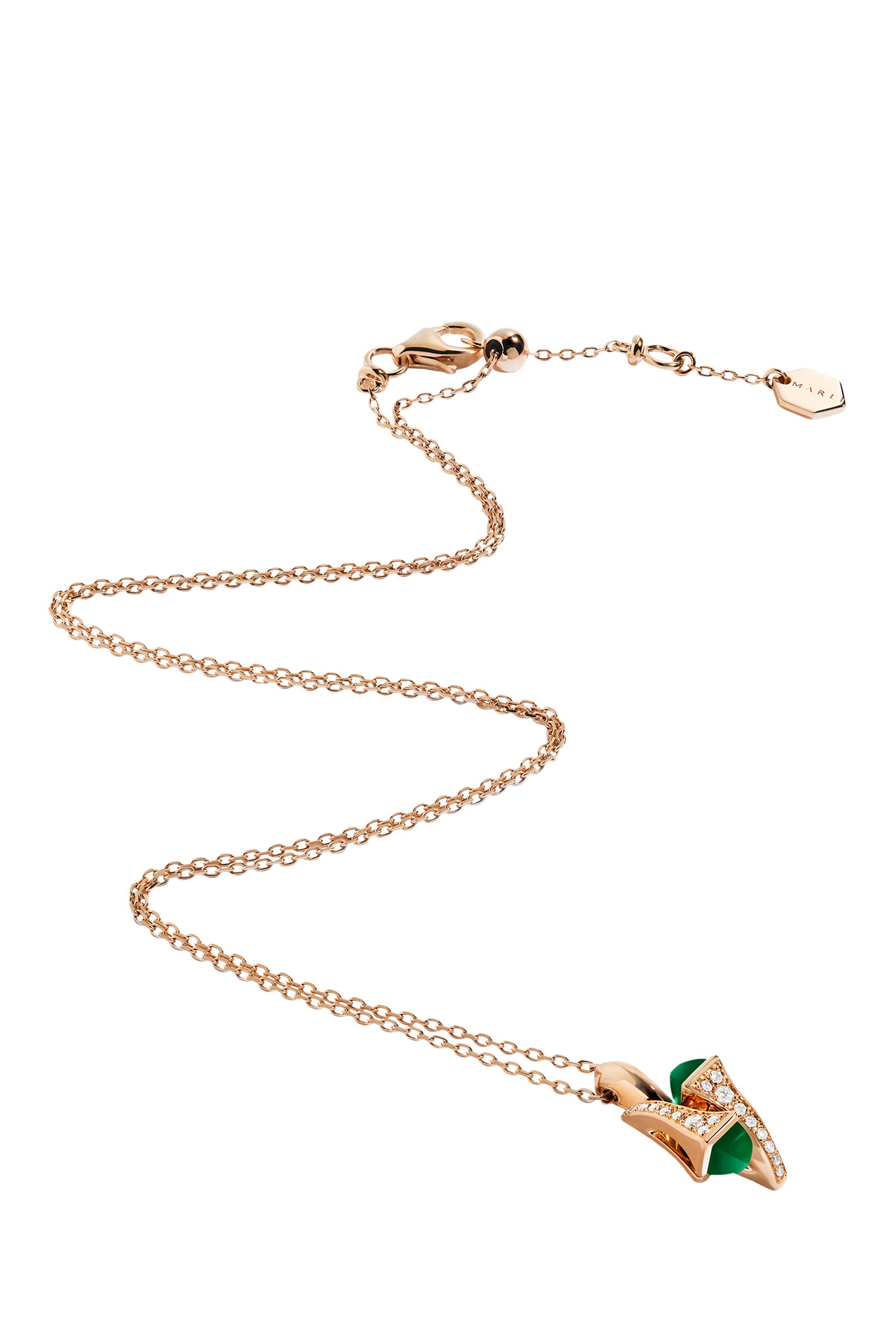 قلادة كليو هاجي ذهب أصفر عيار 18 مرصعة بالماس