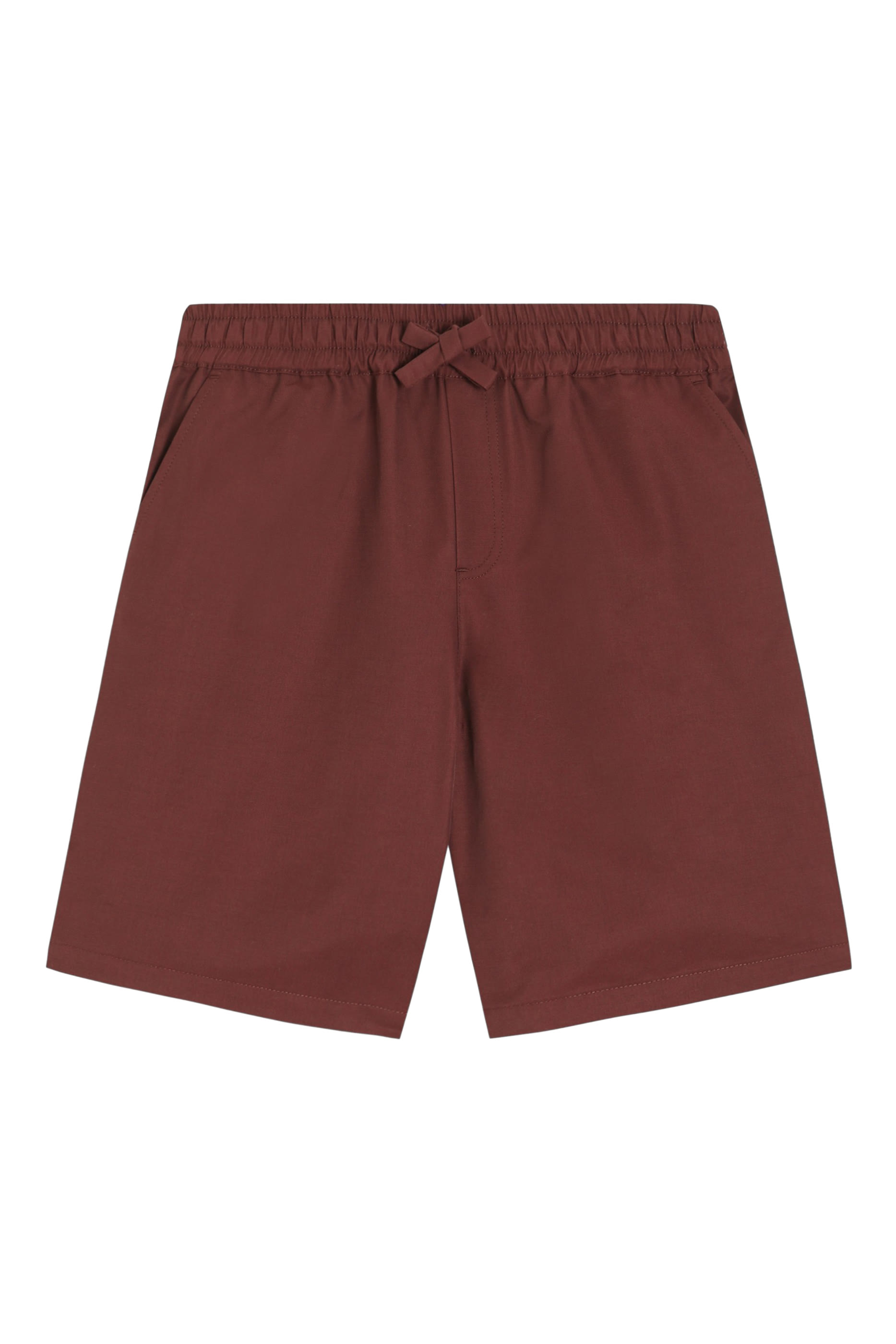 شورت بتطريز شعار الماركة قماش معالج للأطفال