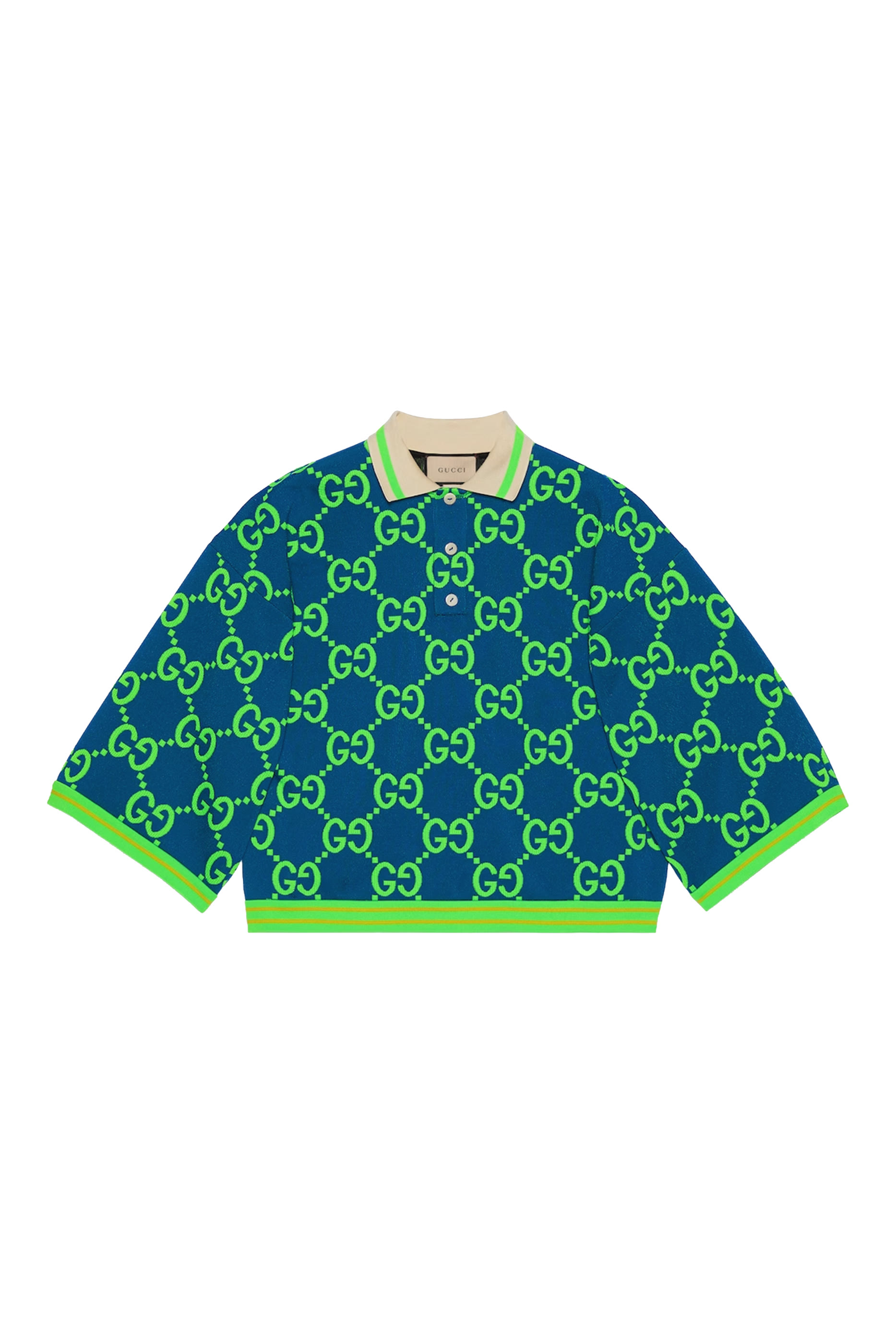 قميص بولو قصير بحرفي شعار الماركة