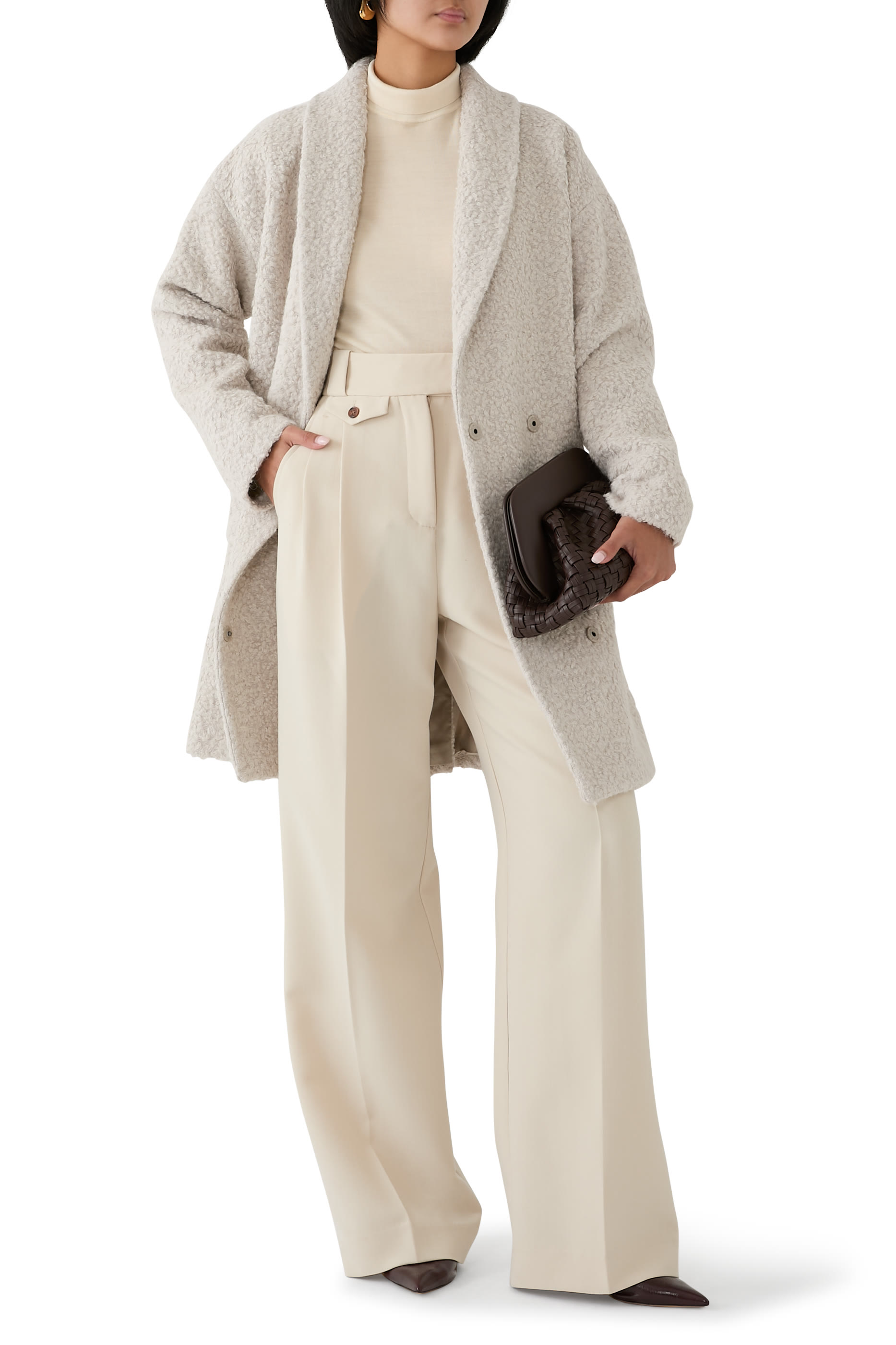 معطف لوكس بياقة شال ألباكا