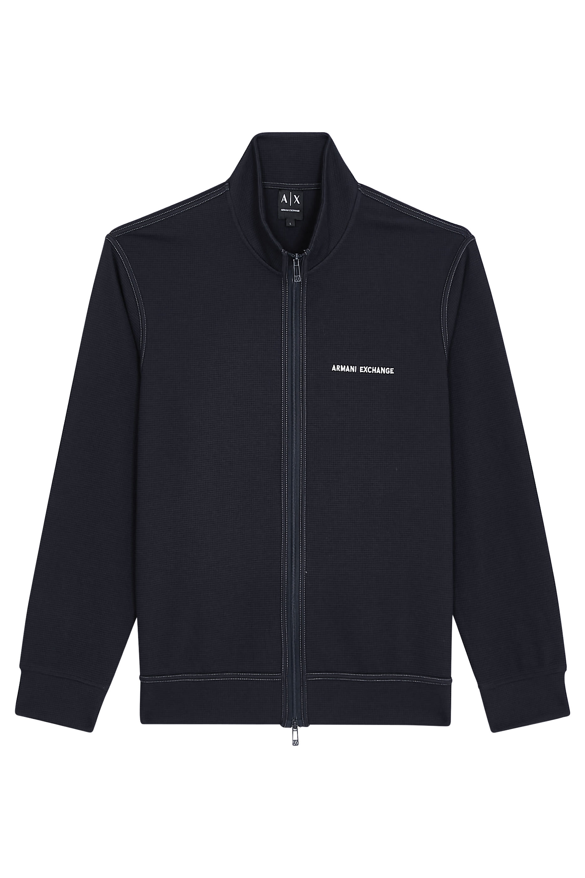 سويت شيرت بسحّاب وشعار حرفي الماركة 