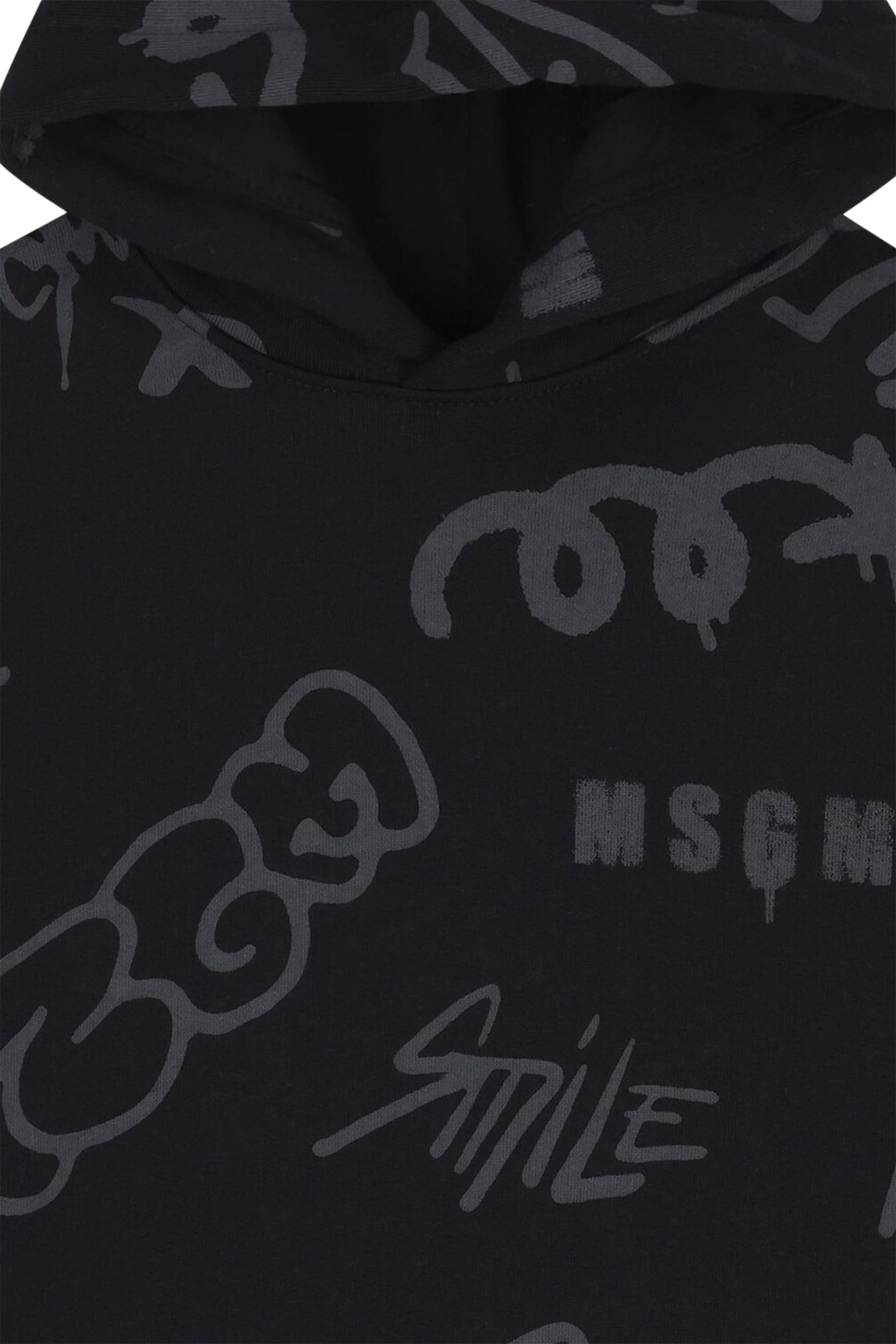 هودي بطبعة غرافيتية قطن للأطفال