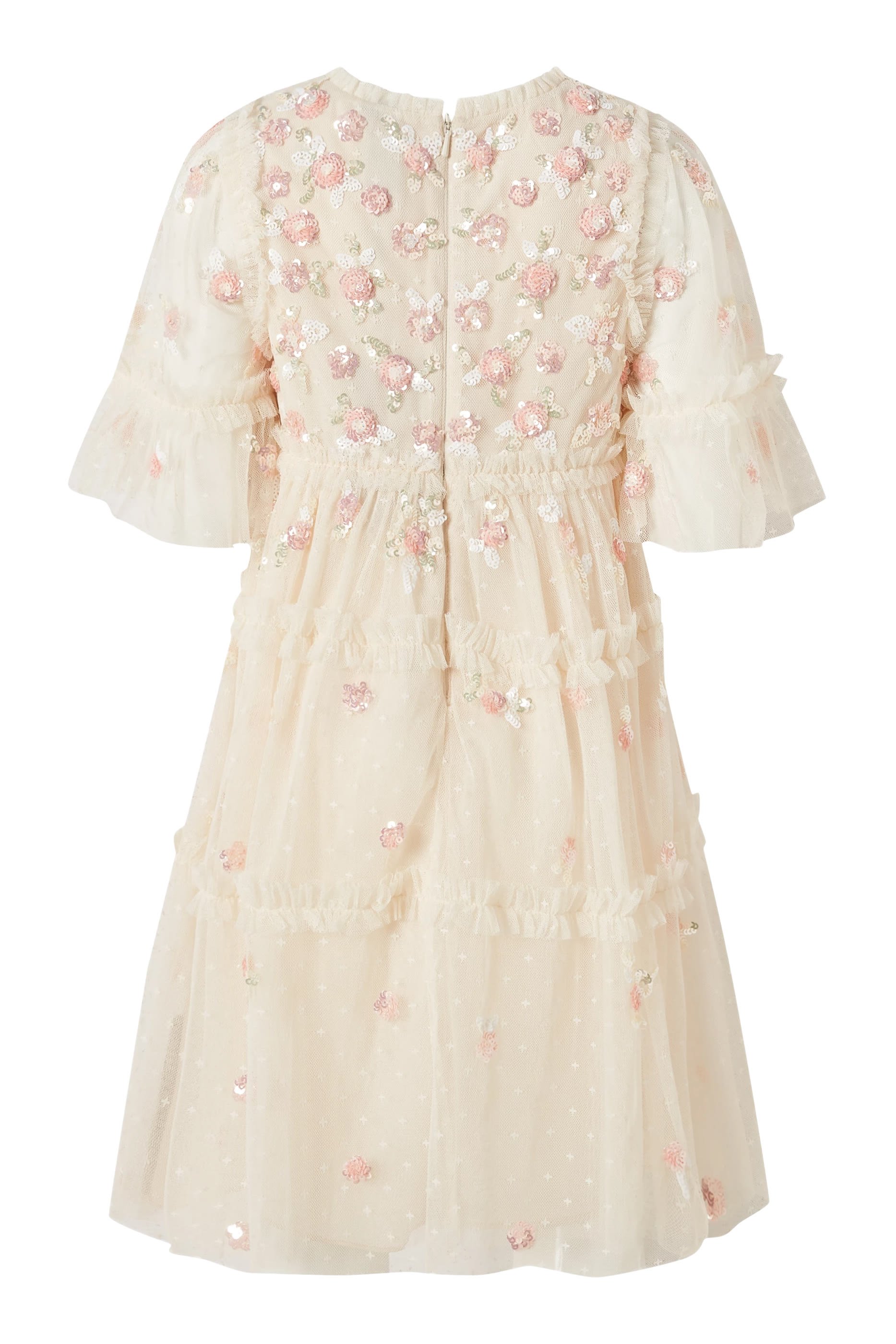 فستان ديتسي بأكمام قصيرة وترتر للأطفال