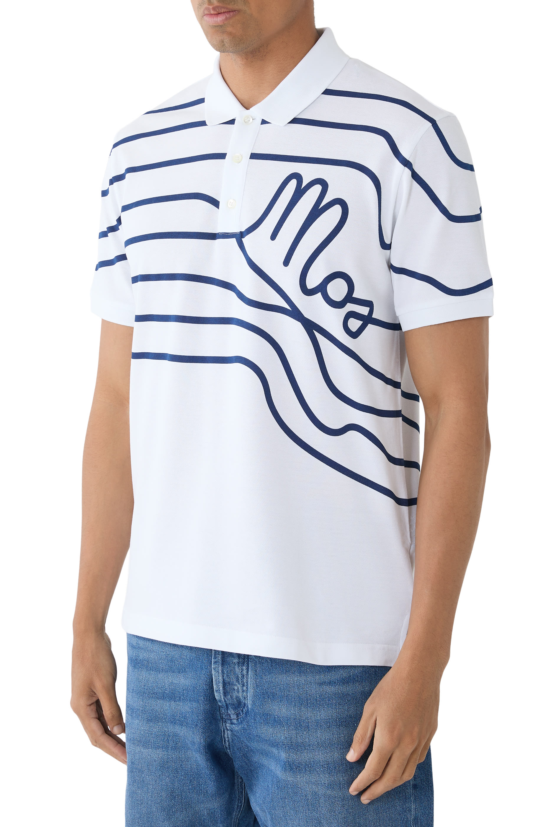 قميص بولو قطن بيكيه بشعار الماركة