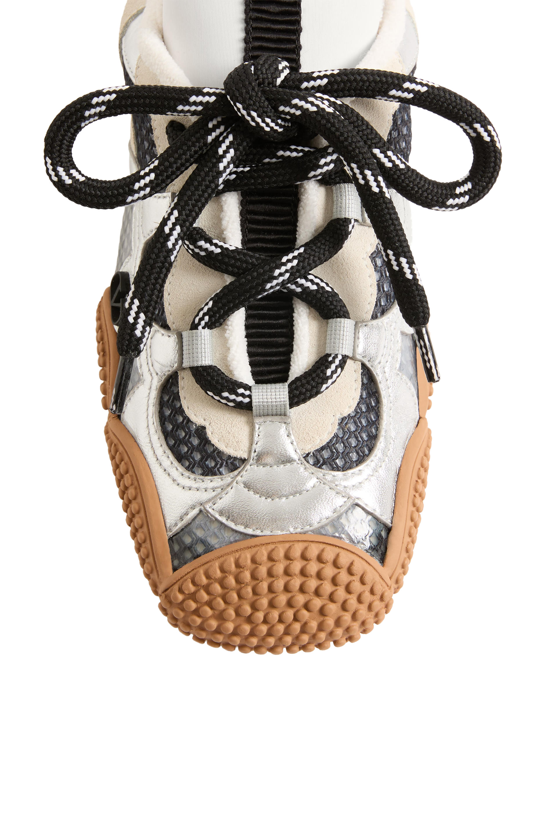 سنيكرز أمفيبيا جلد عجل مطاطي وجلد نابا لامع