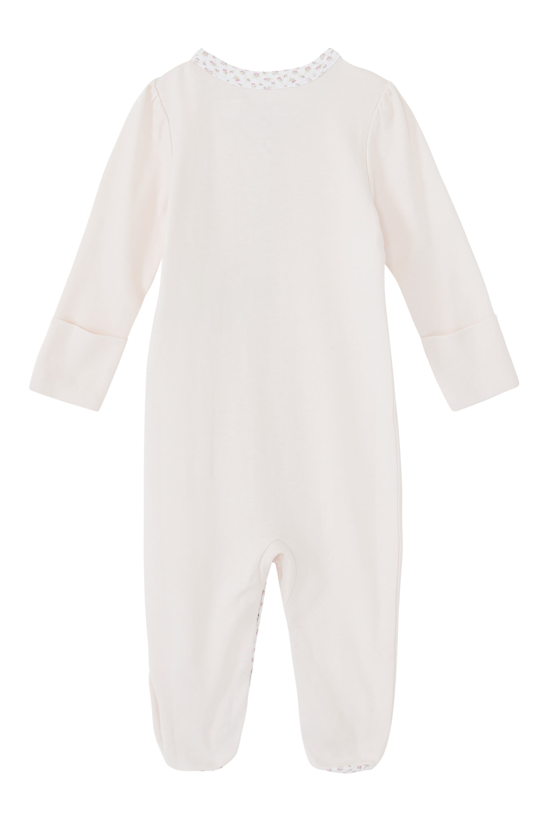 بدلة نوم بحافة بنقشة زهور