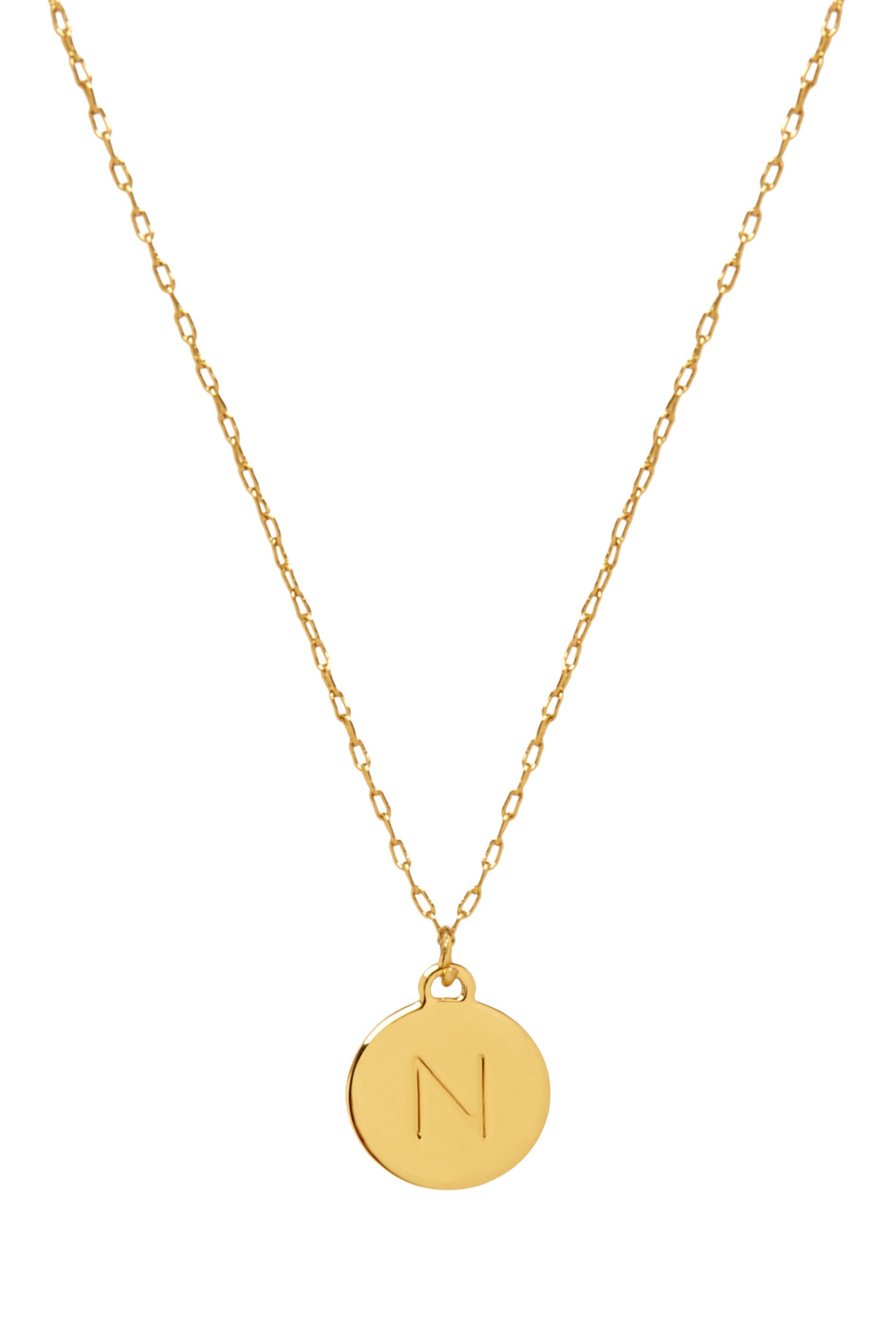 Initial &lsquo;N&rsquo; Mini Pendant