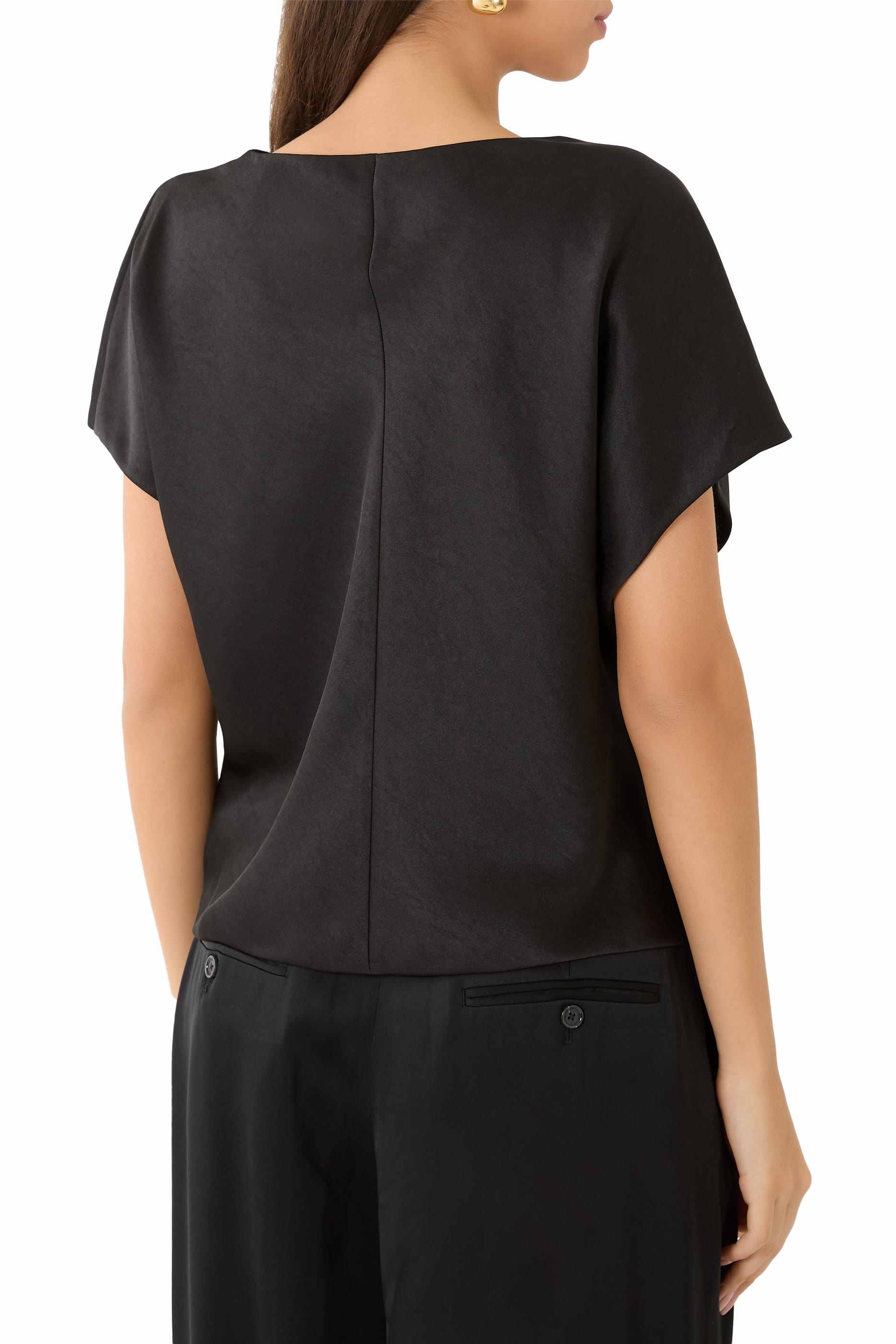 بلوزة بأكمام دولمان درابيه