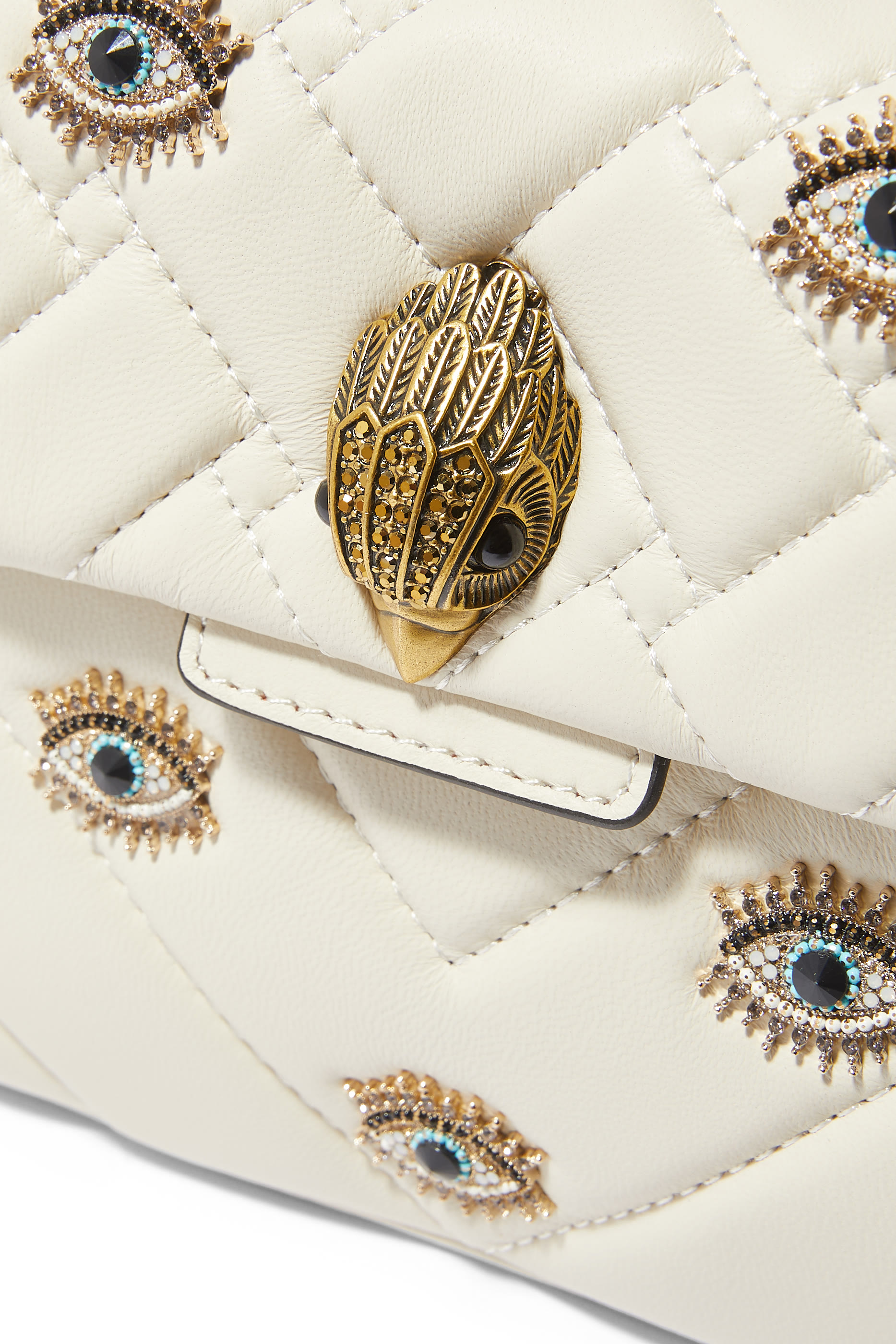 حقيبة كتف كنسينغتون متوسطة مزينة بعين