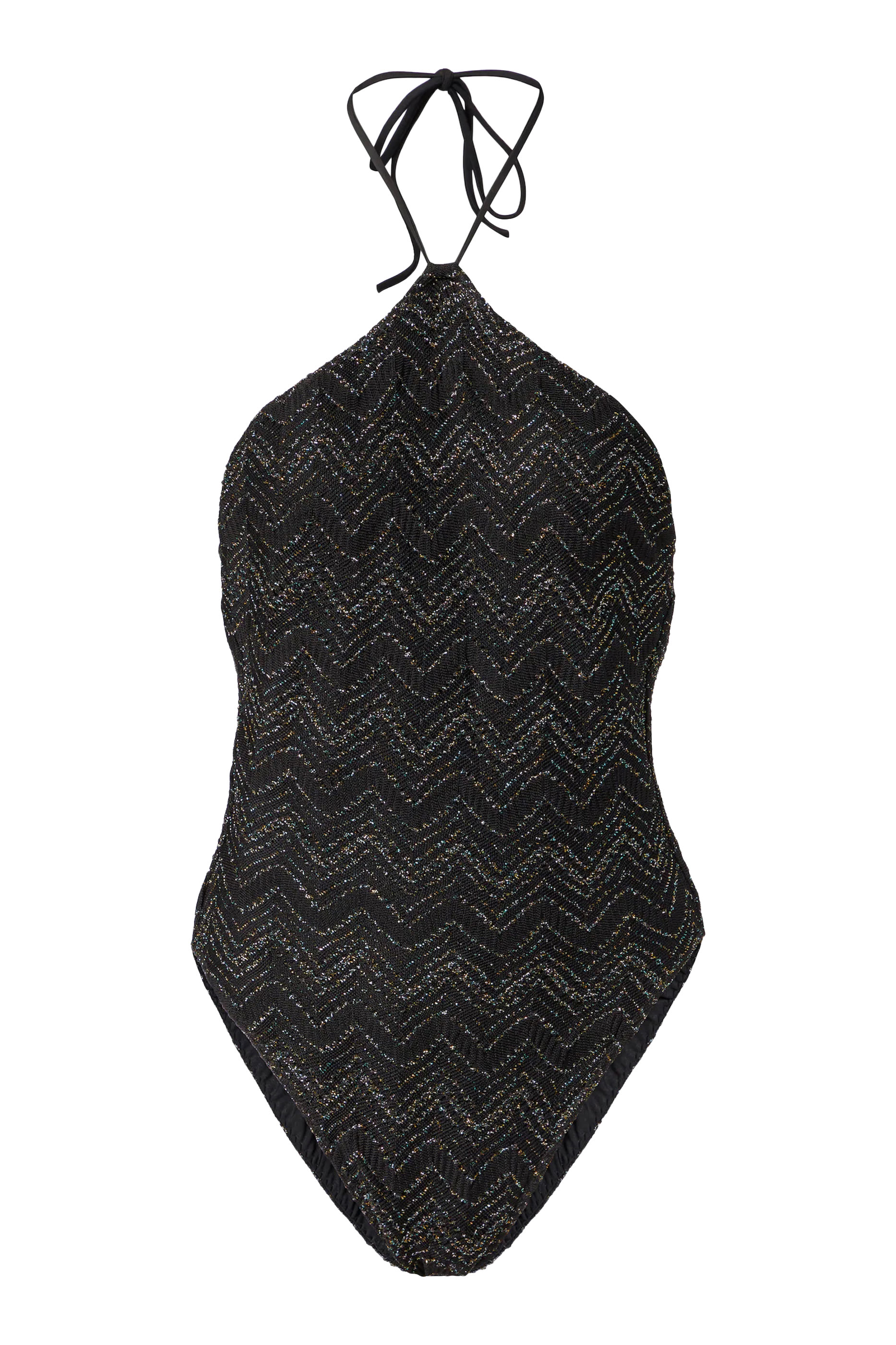 لباس سباحة ماري قطعة واحدة برباط حول الرقبة بنقشة متعرجة راشيل