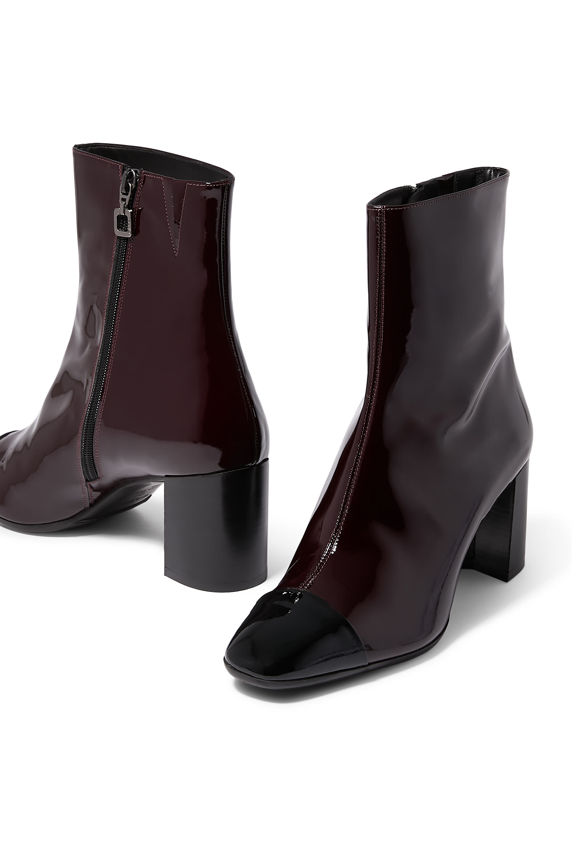 حذاء بوت إسبريت 60 بطول الكاحل جلد لامع