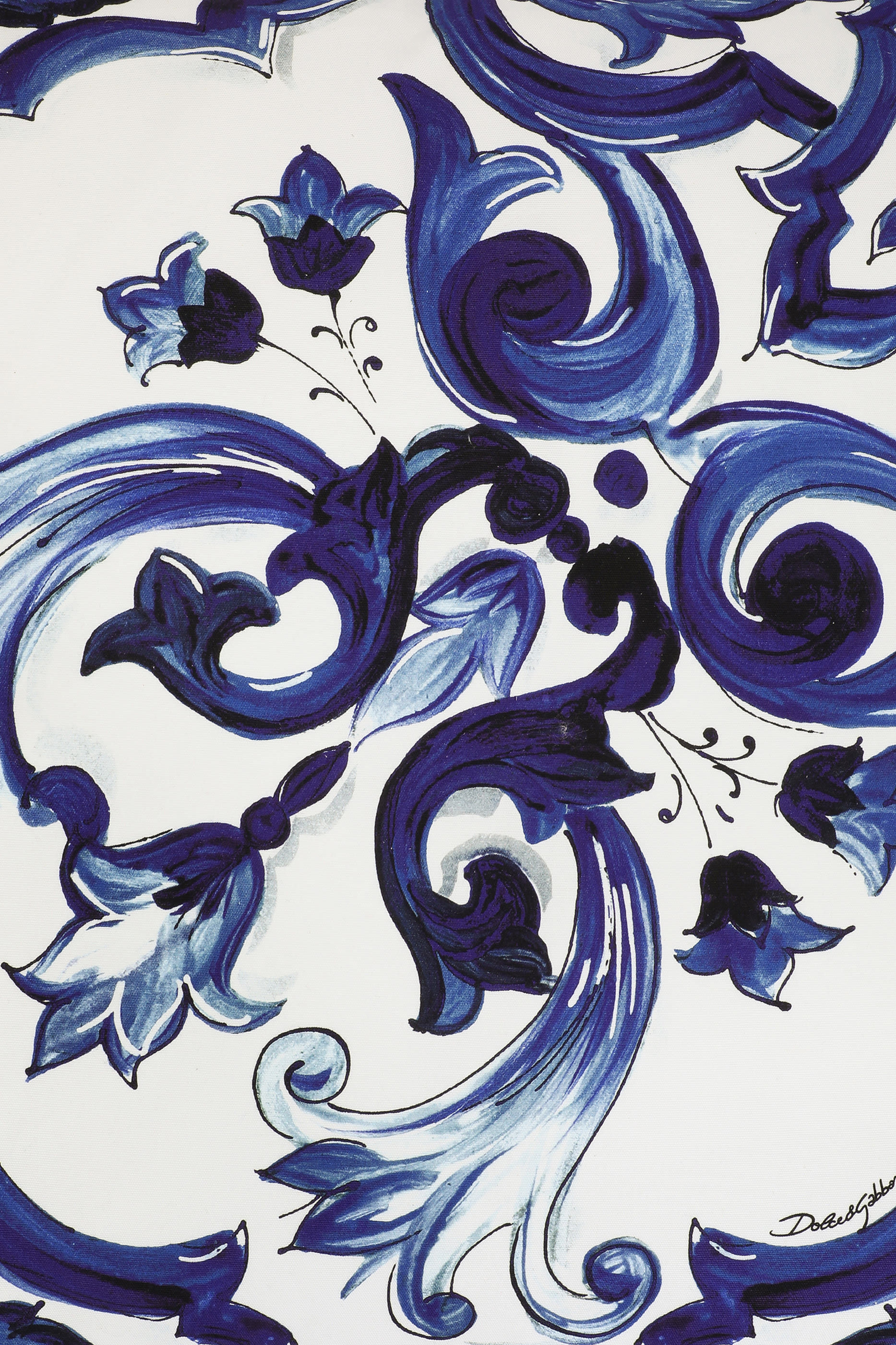 وسادة كبيرة بنقشة بلو ميديتيرانيو قماش قنب