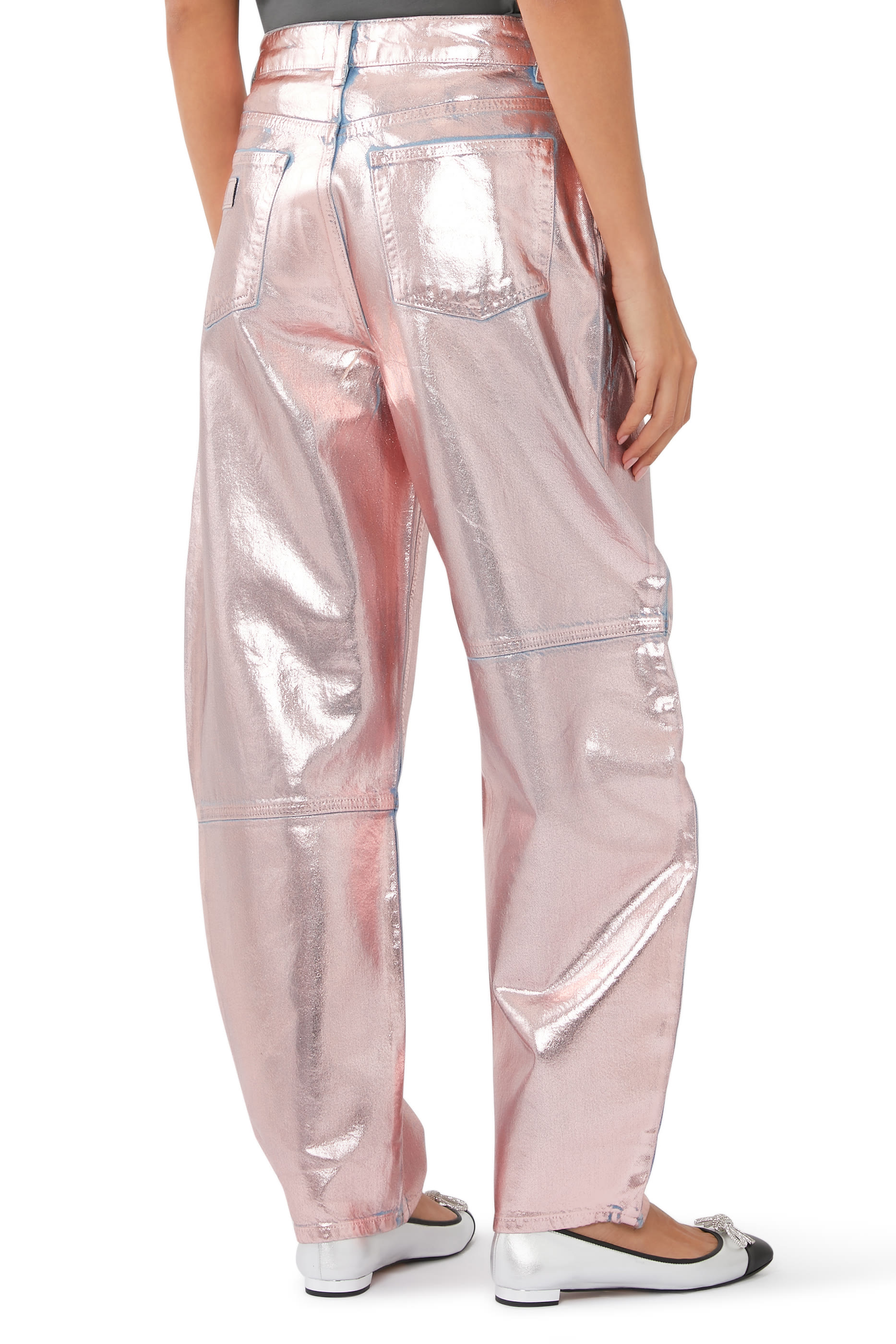 بنطال دنيم ستاري لامع