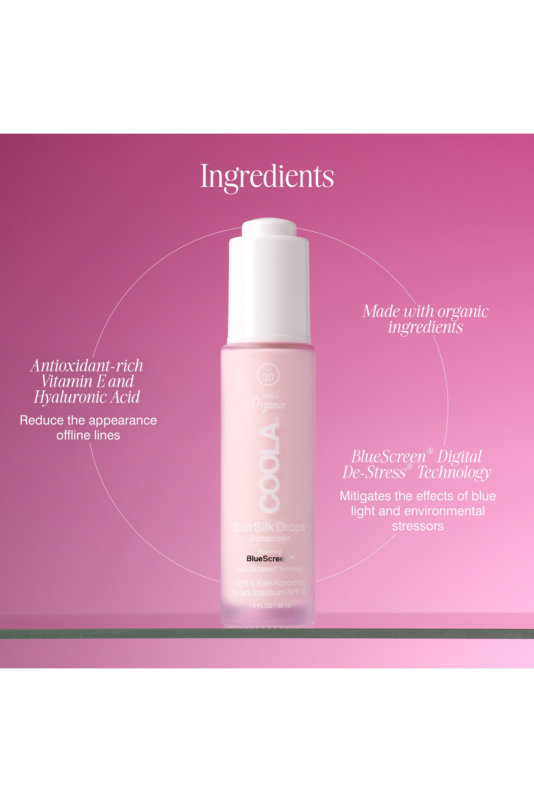 قطرات سن سيلك 360° عضوية لحماية ممتدة المفعول من الشمس SPF30