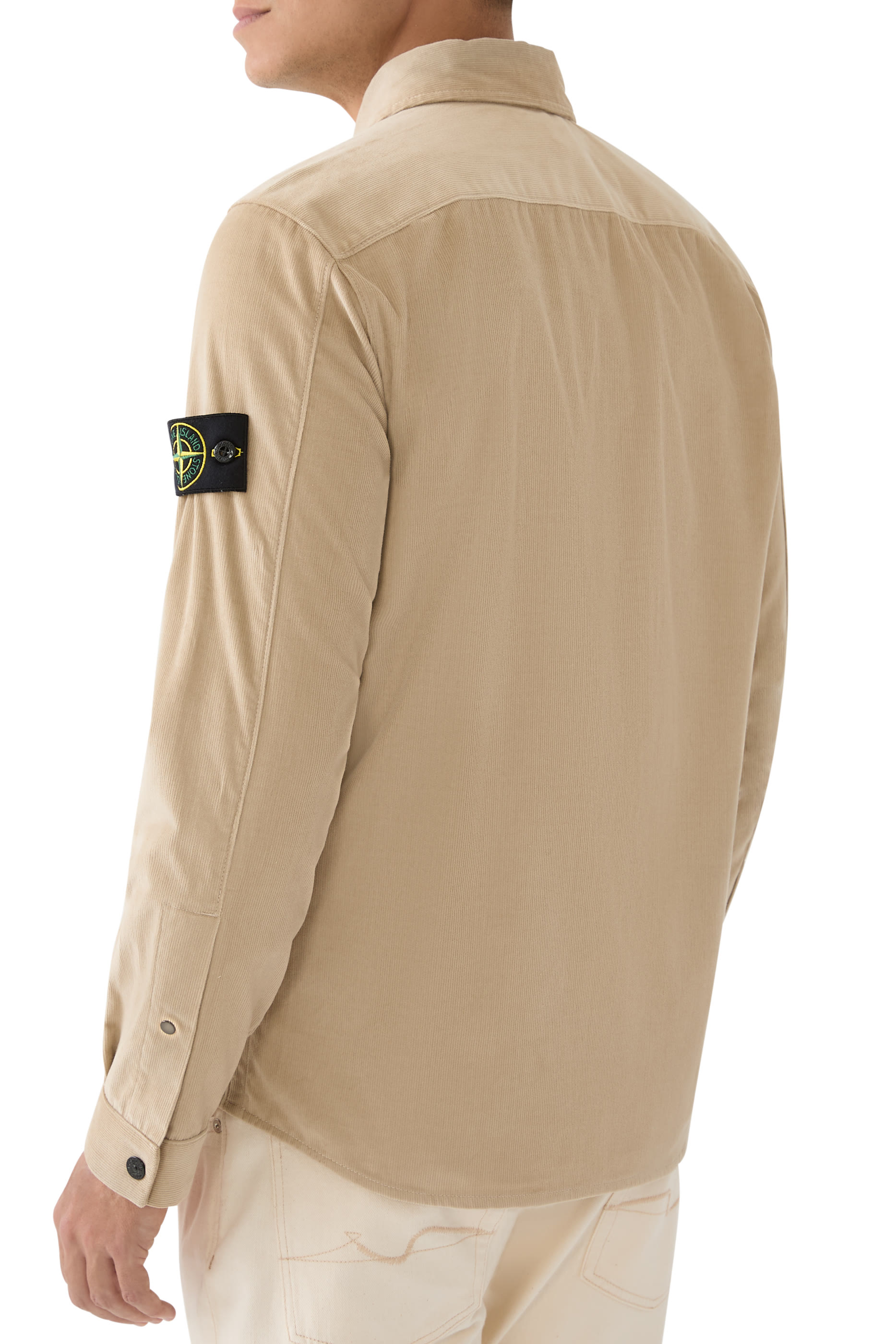 قميص بتصميم جاكيت كوردروي-ميكرو