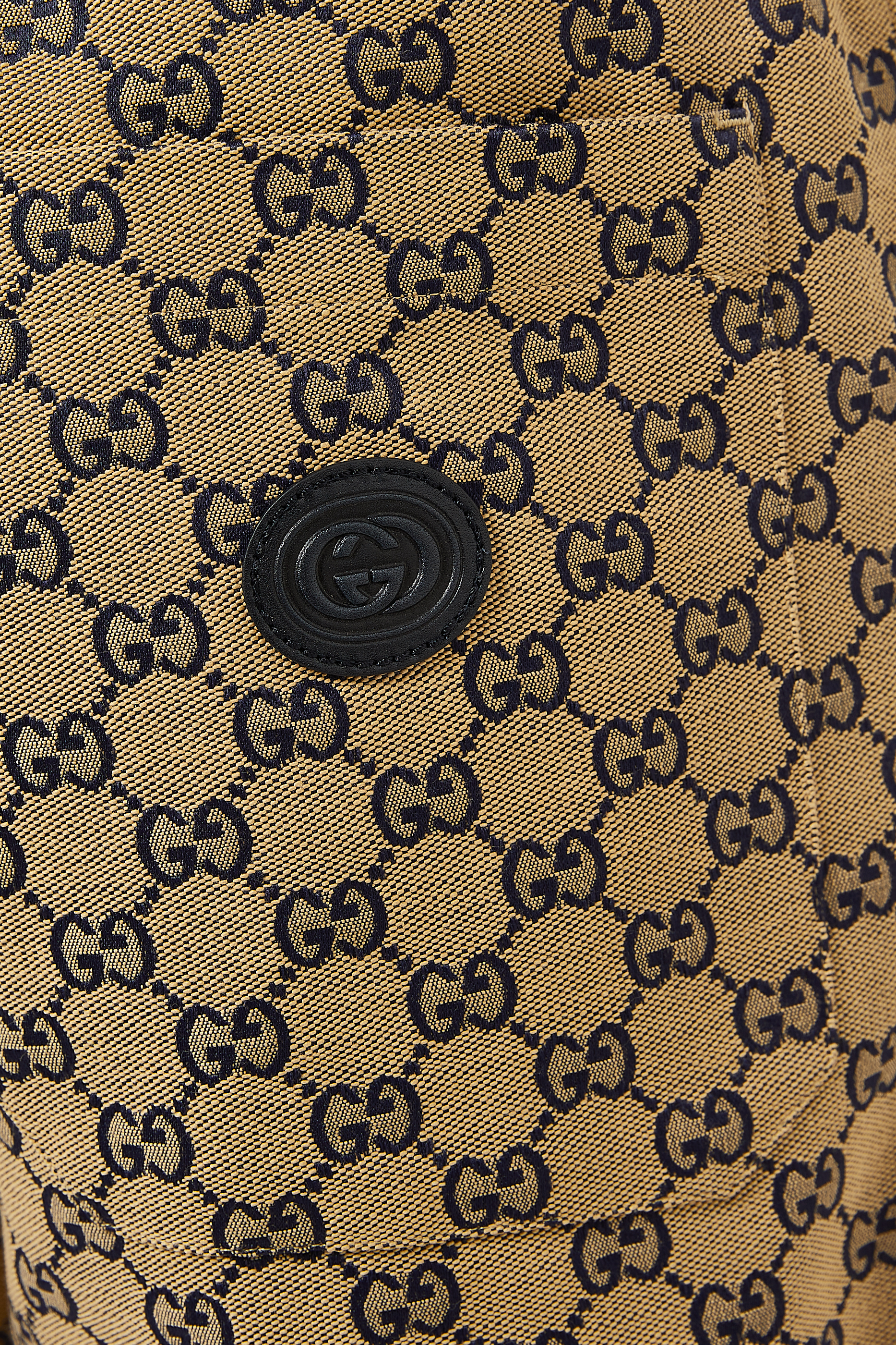 GG Canvas Pants With Leather Interlocking G