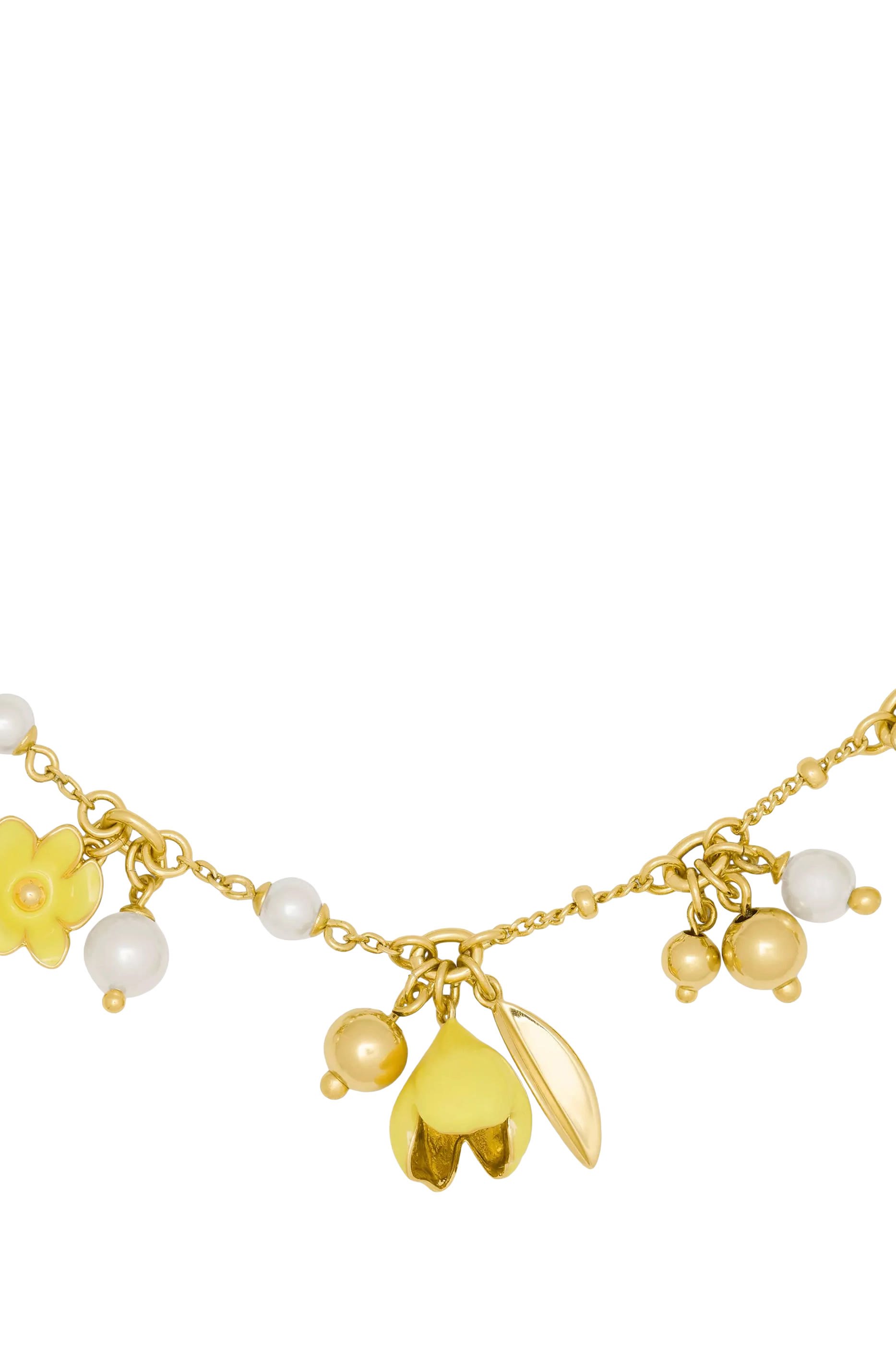 سوار بحلي على شكل زهرة زجاج ومينا 