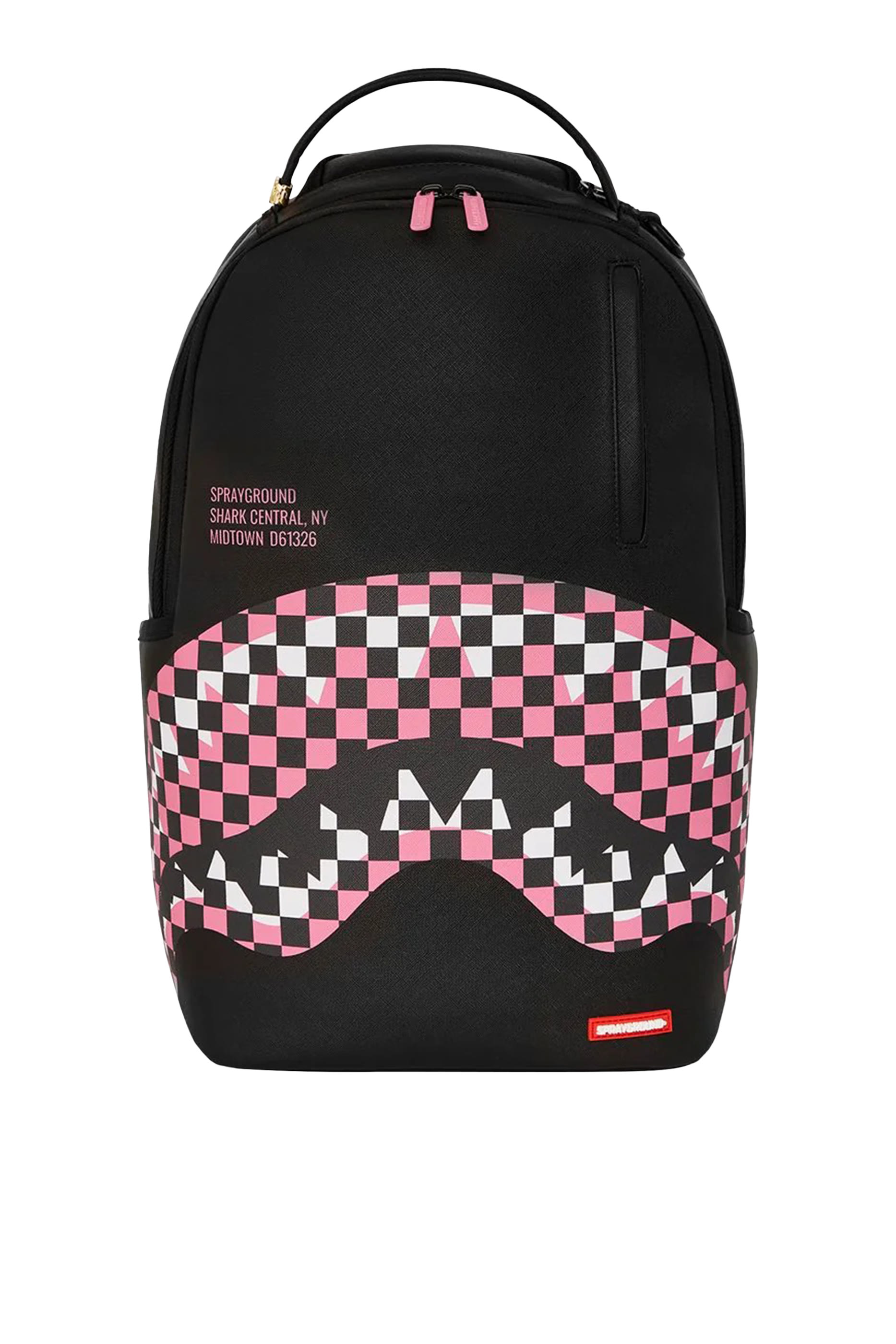 حقيبة ظهر شارك سنترال بنقشة مربعات للأطفال