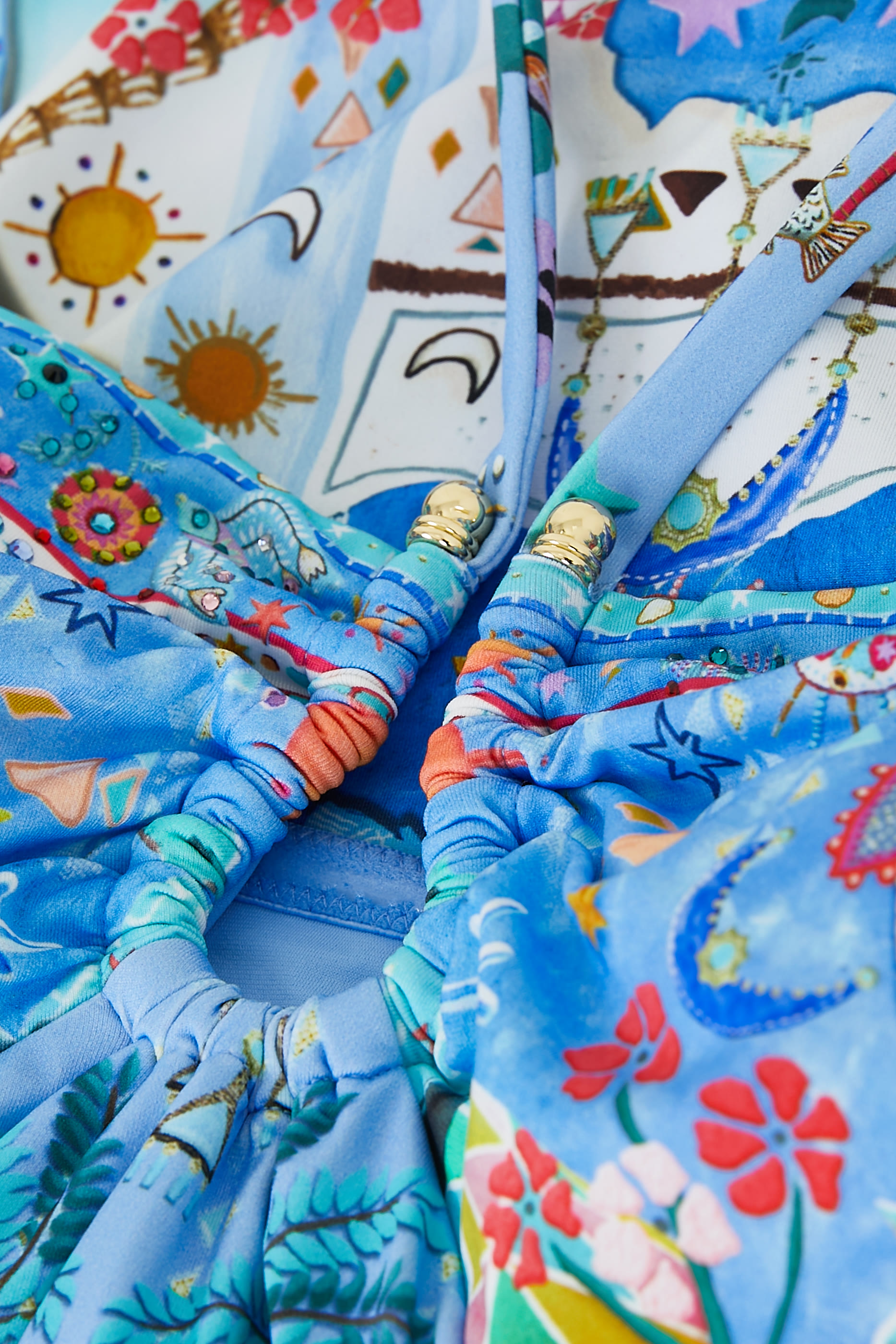 بدلة سباحة باندو قطعة واحدة مع حلقة