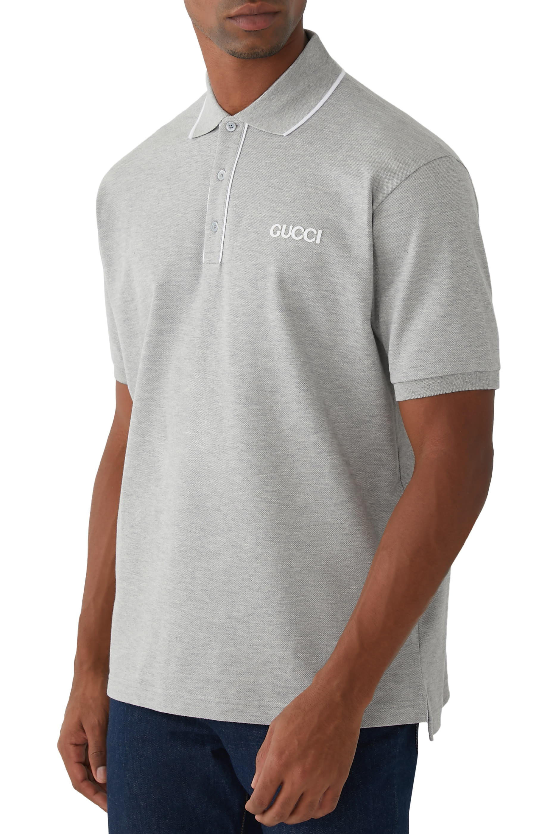 قميص بولو بشعار الماركة قطن بيكيه