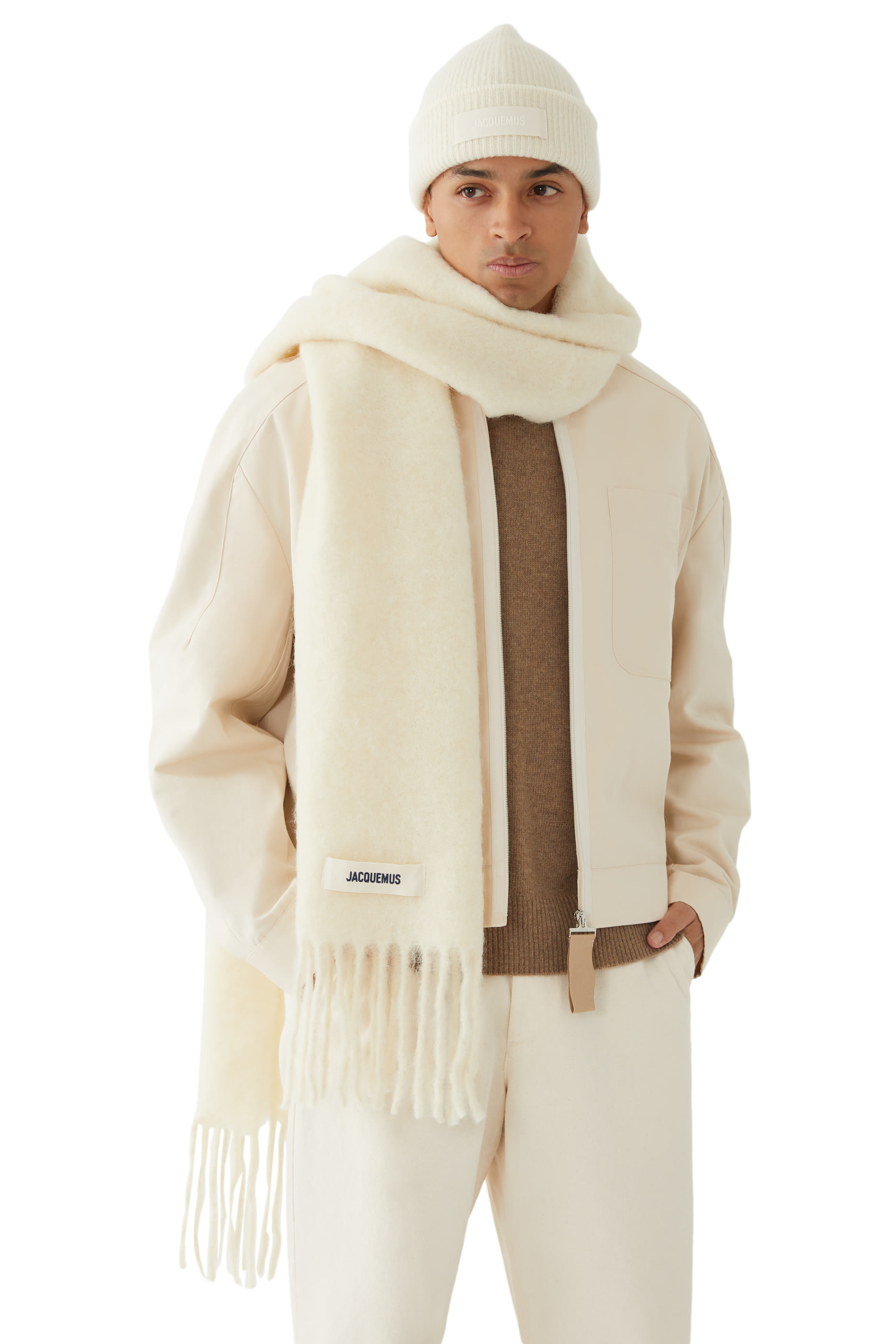 قبعة بيني قماش بارز الملمس