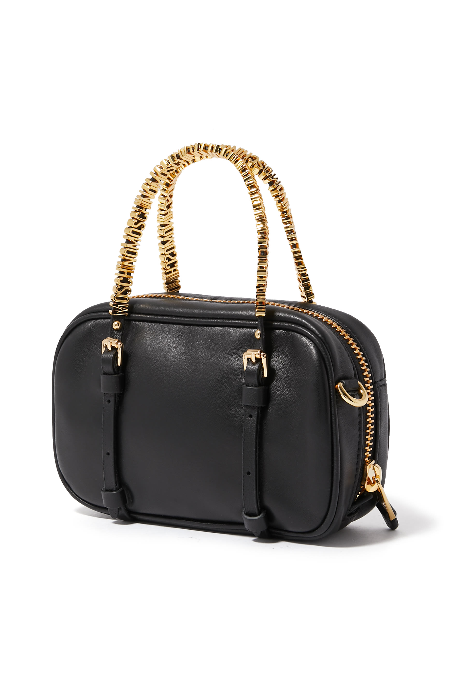 حقيبة بسلسلة ويد علوية بتصميم حروف صغيرة لشعار الماركة