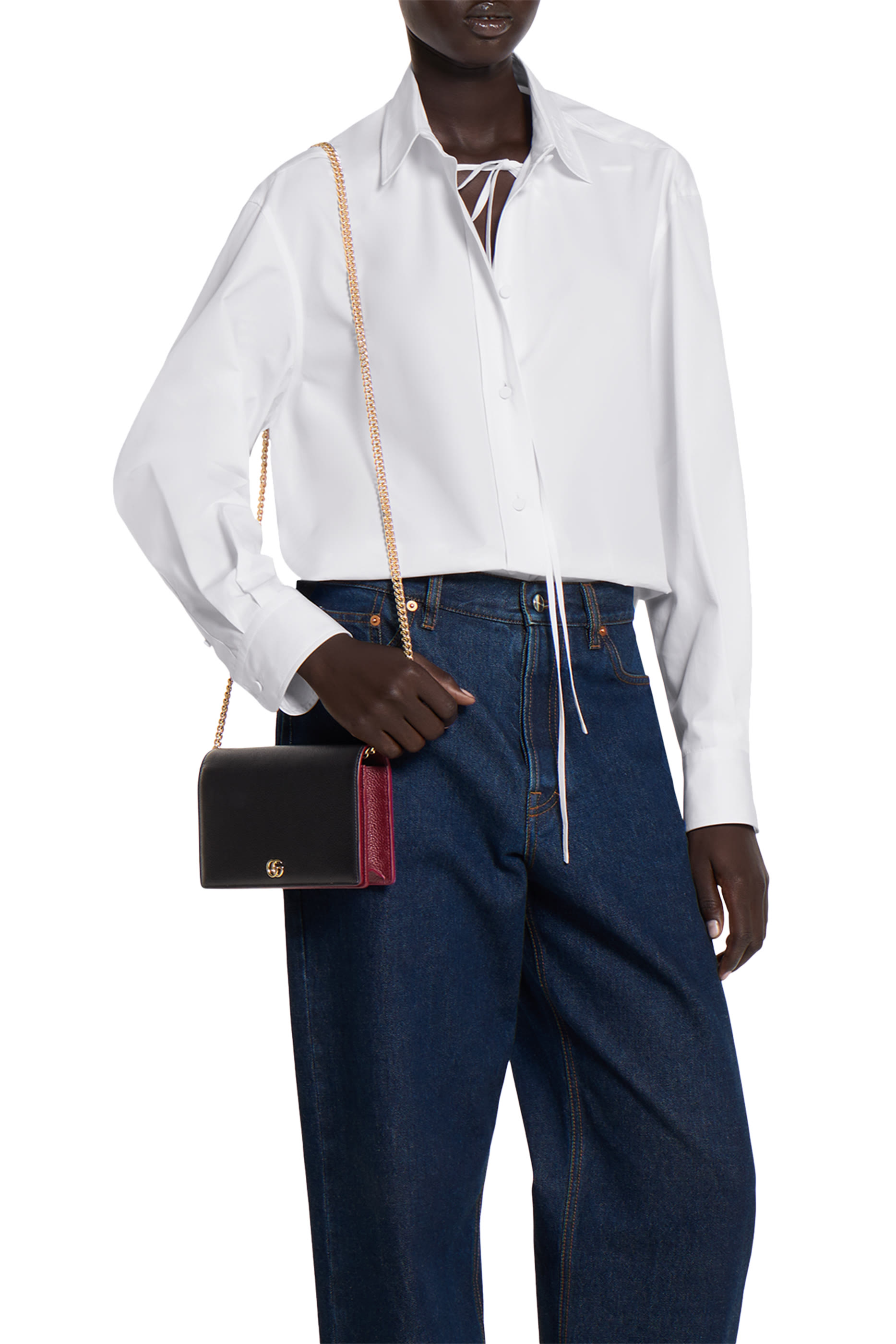 محفظة مارمونت بسلسلة وحلية حرفي شعار الماركة