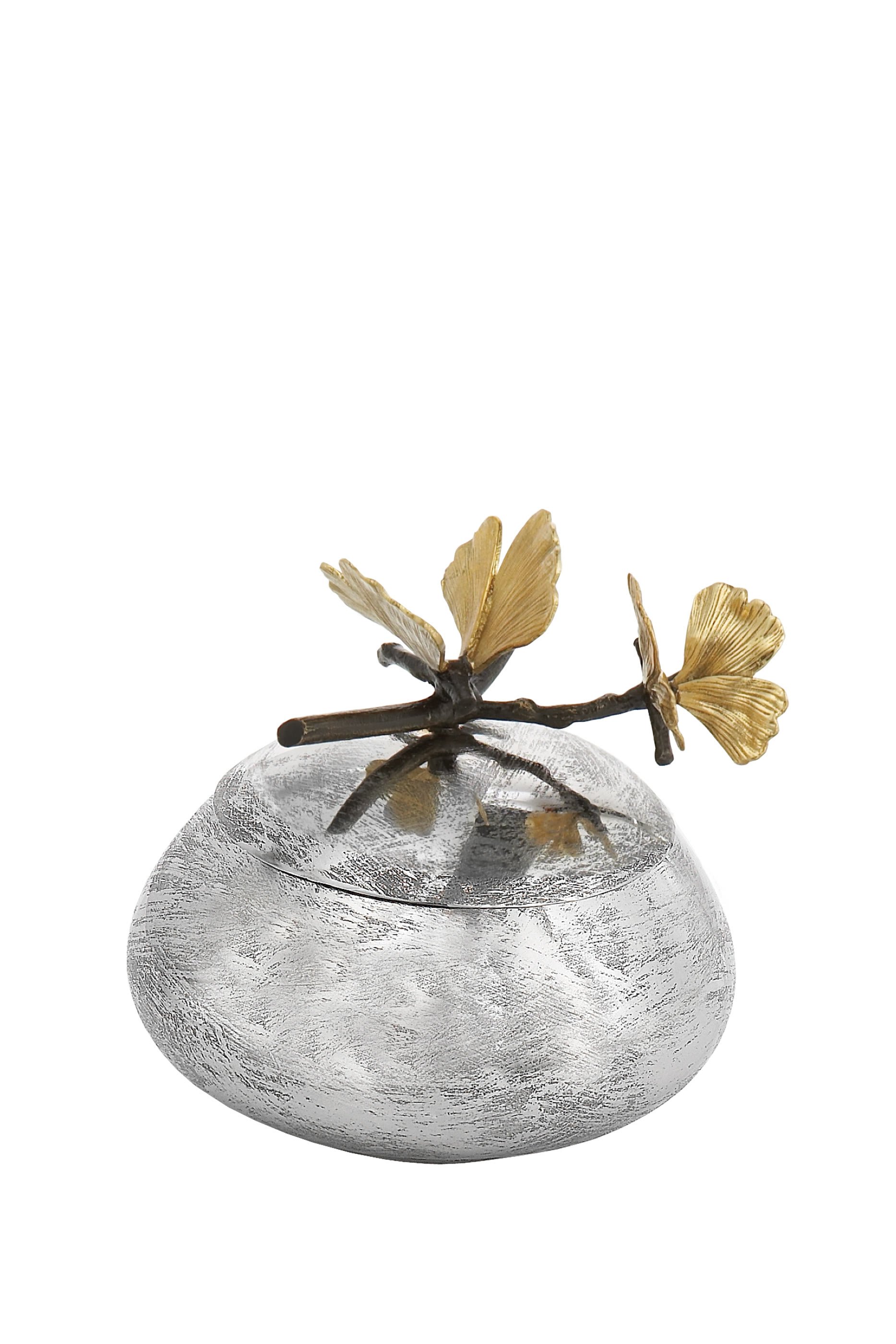 صندوق للتذكارات بتصميم شجرة الجنكو وفراشات