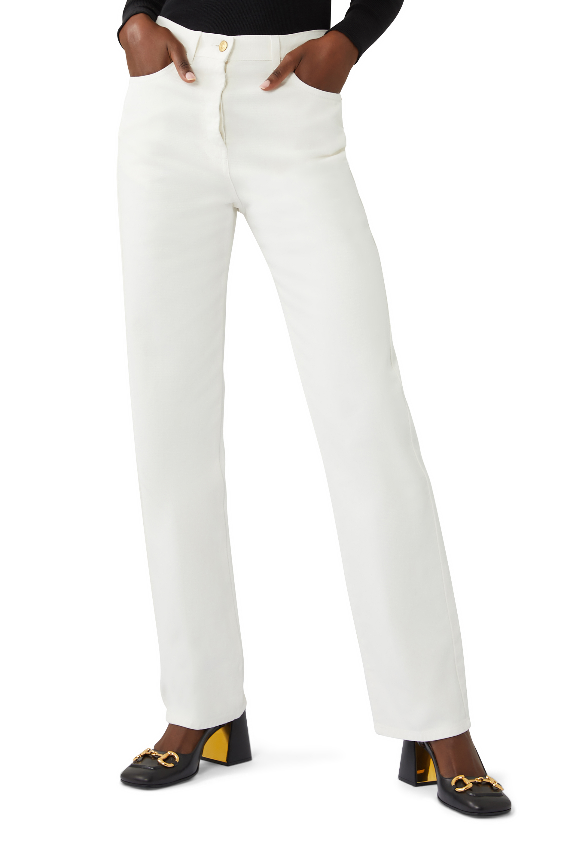 بنطال قطن بحلي لجام الحصان