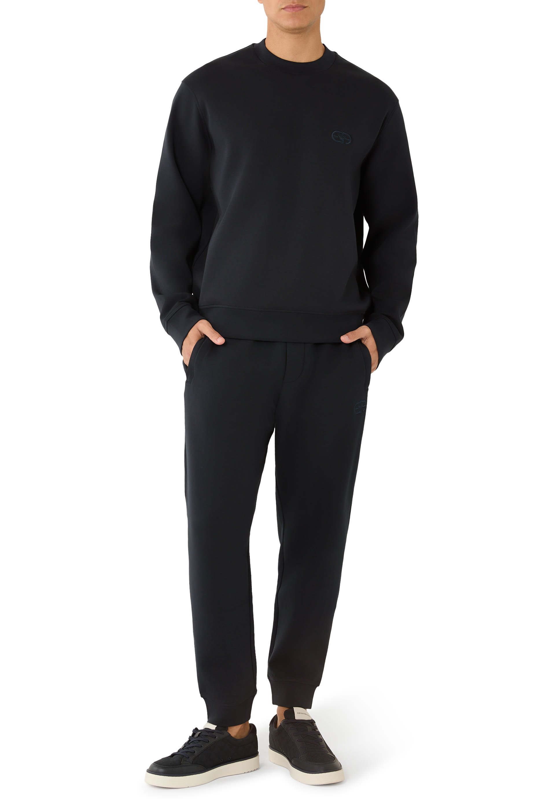 سويت شيرت بتطريز شعار الماركة جيرسيه مزدوج