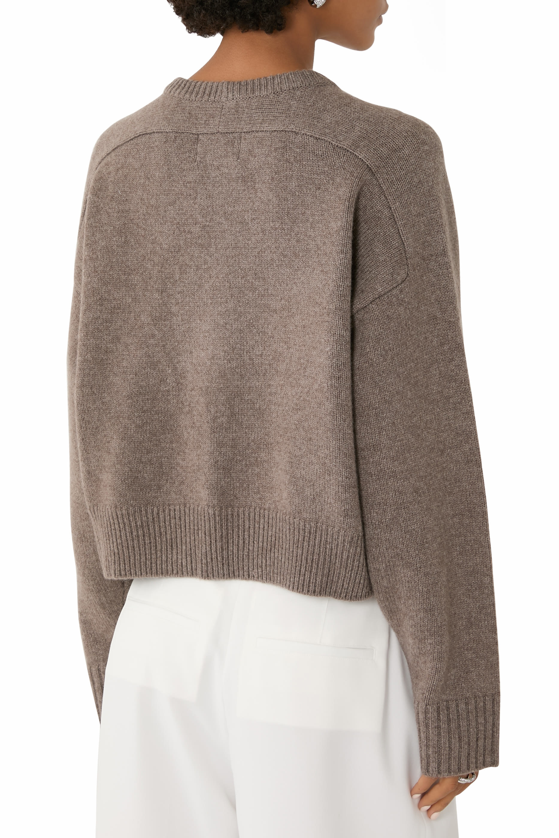 كنزة بروزي بقصة مربعة كشمير