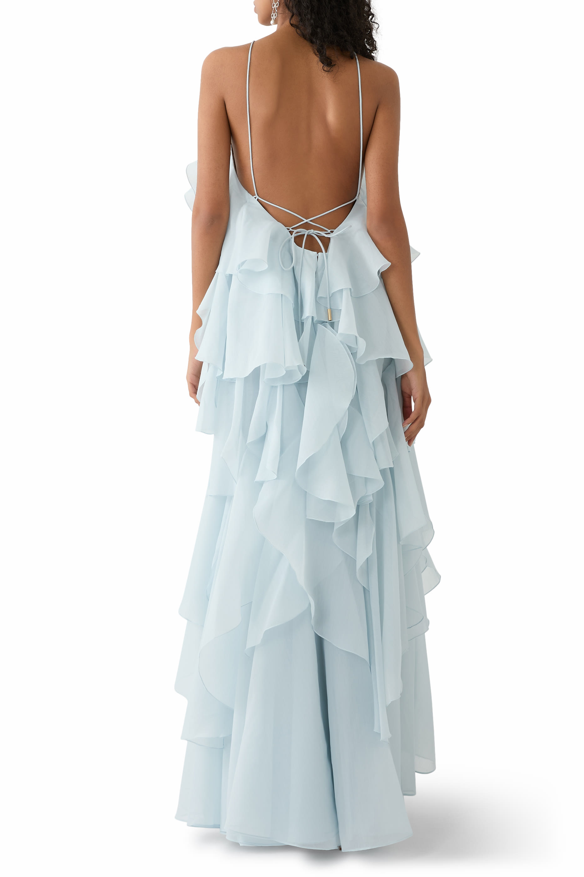 فستان باندوريا طويل بطيات