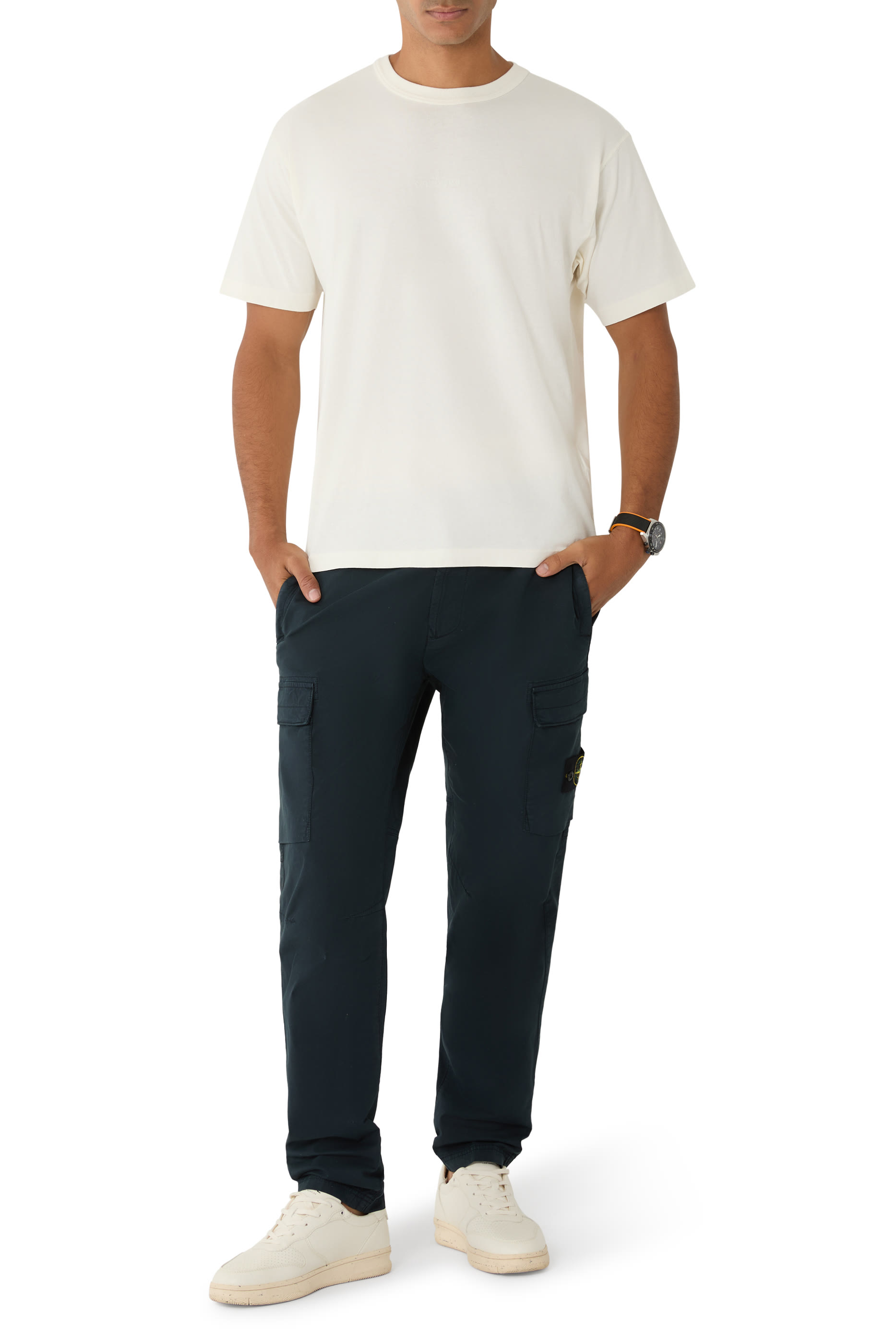 بنطال كارجو قطن تويل سوبيما مطاطي