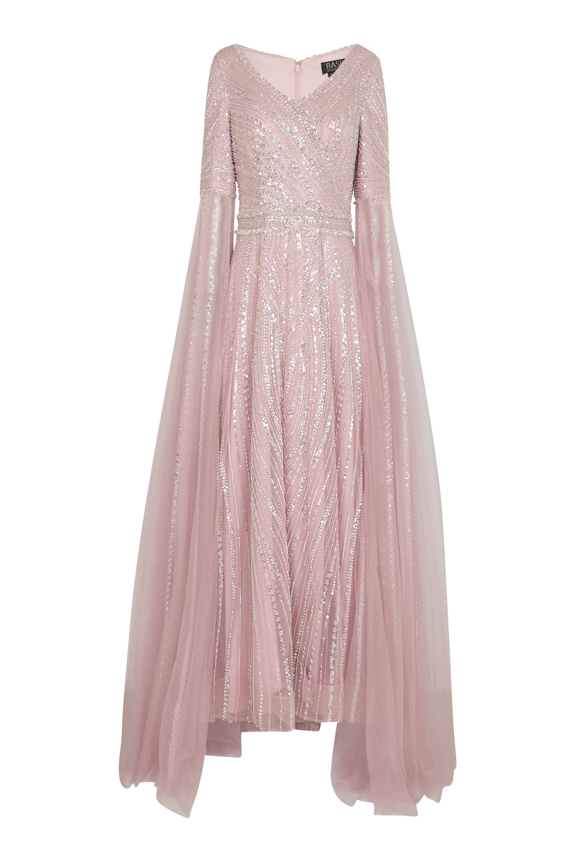 فستان سهرة مزين بخرز