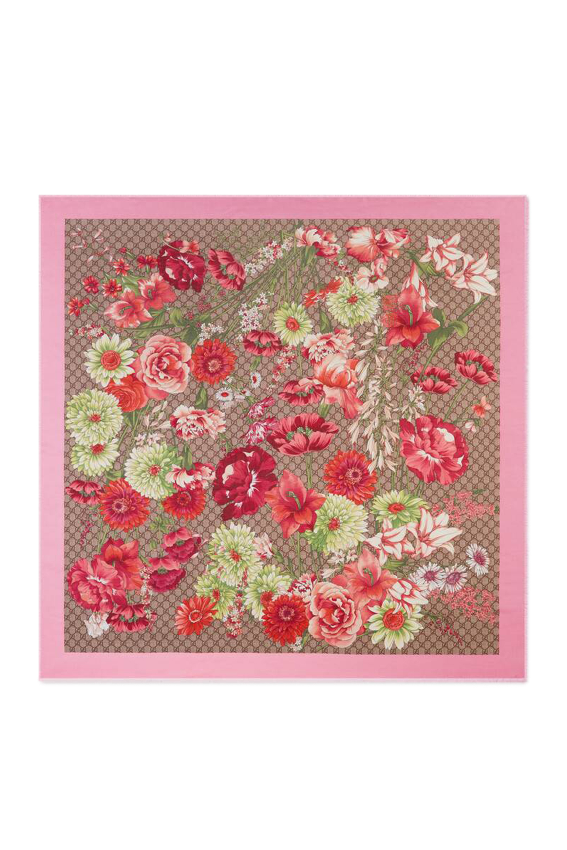 شال حرير بنقشة باقة زهور الربيع