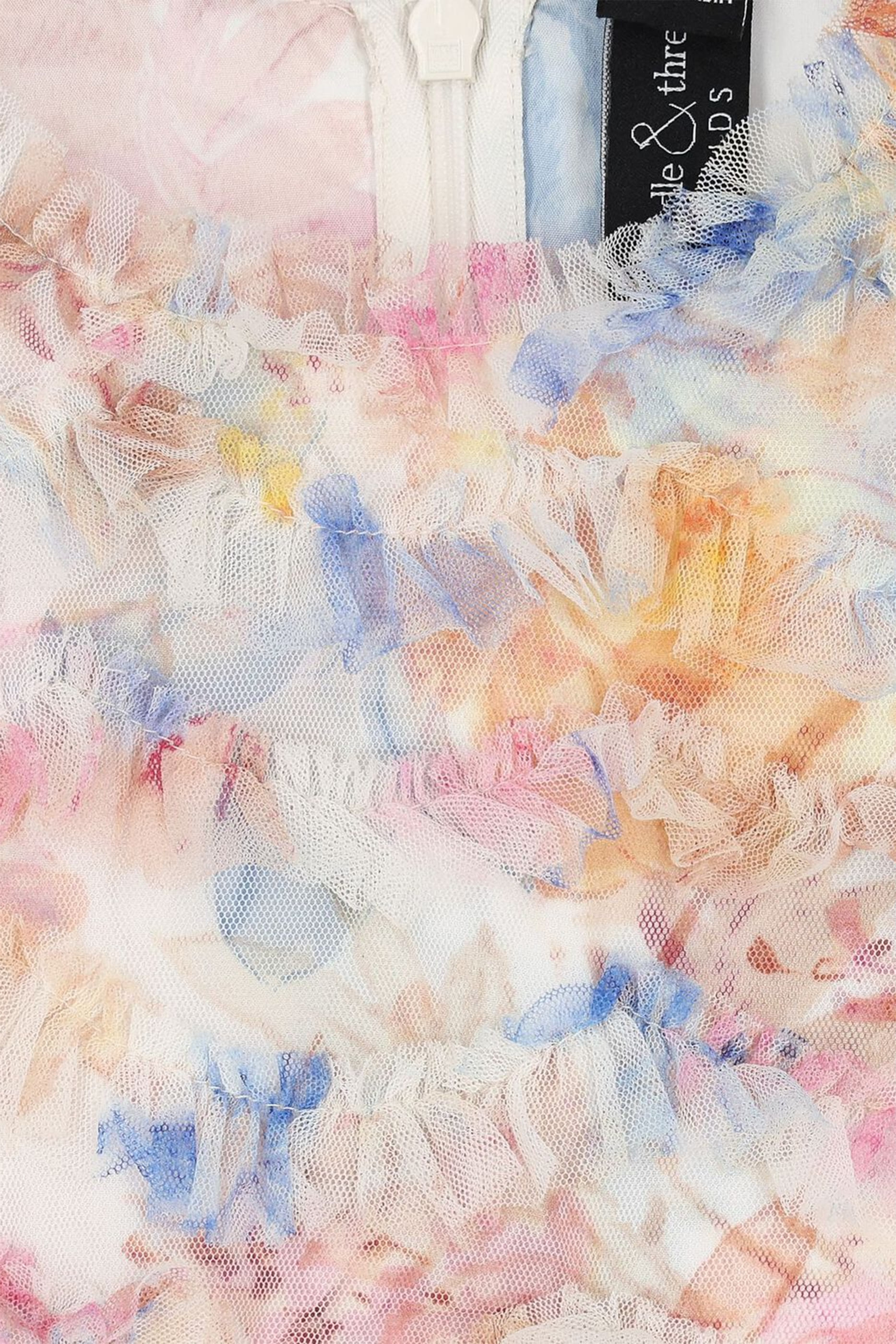 Kids Mariannes Floral Scallop Ruffle Dress