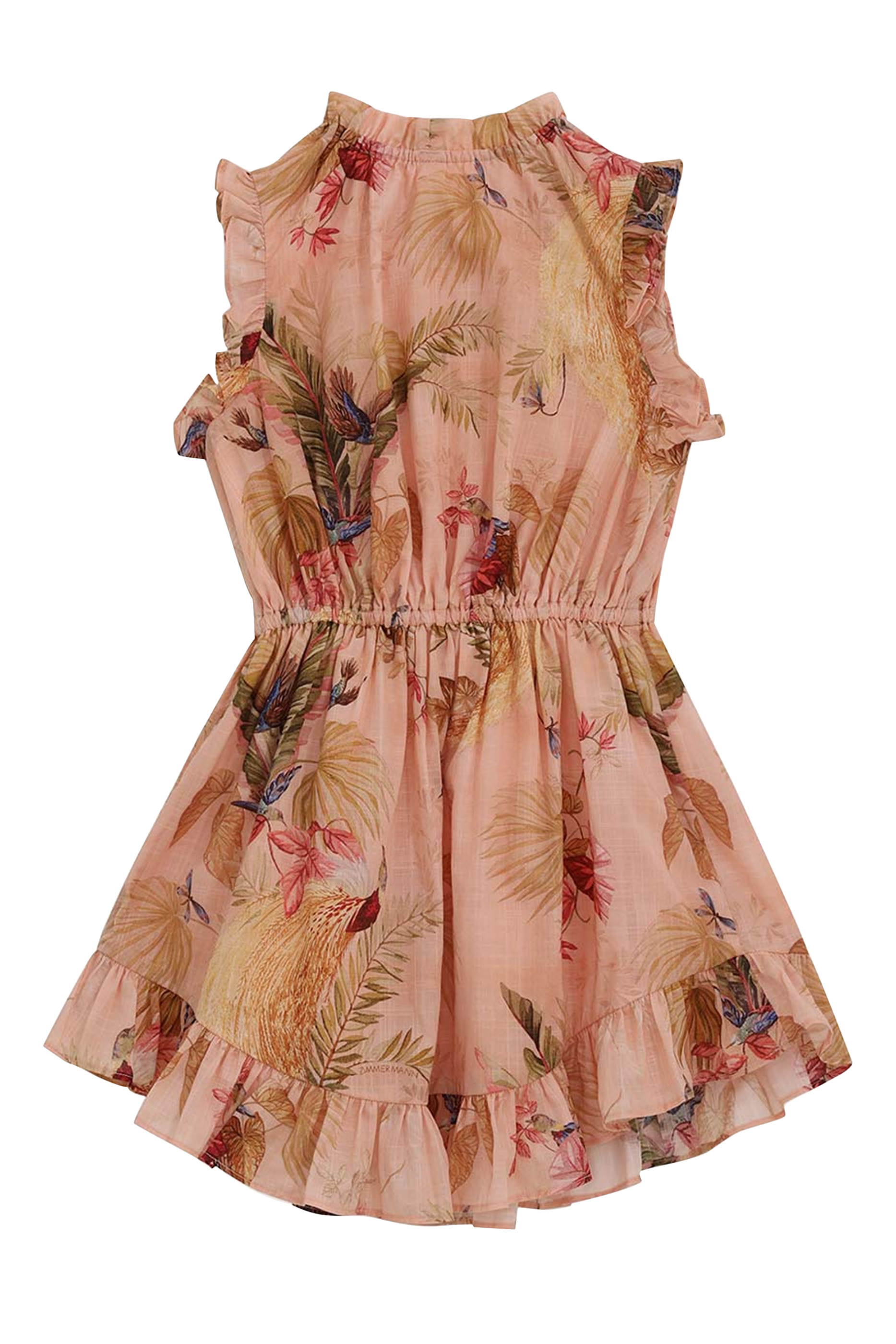 فستان ريانون بحافة بطيات للأطفال