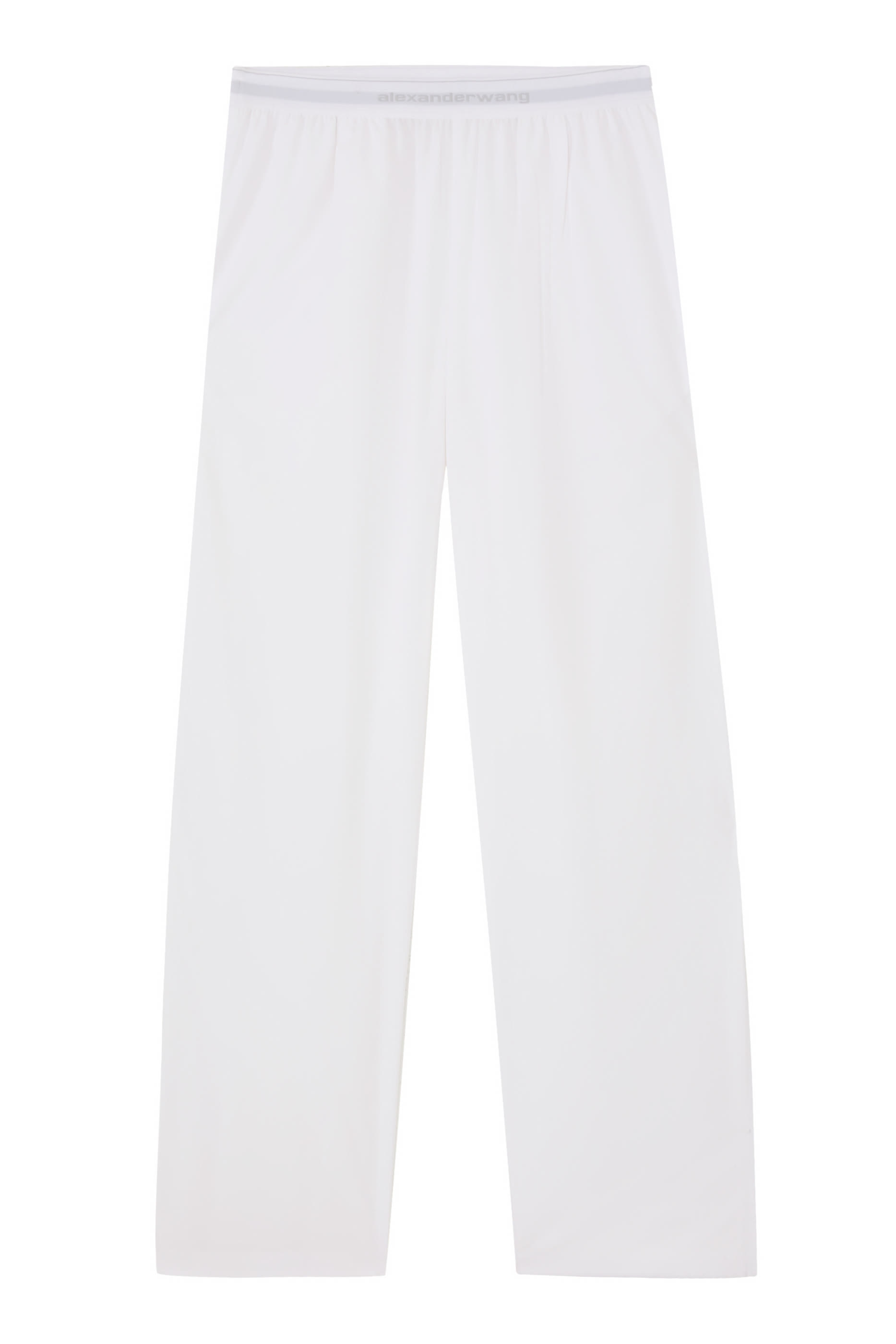 بنطال بخصر مطاطي وشعار الماركة