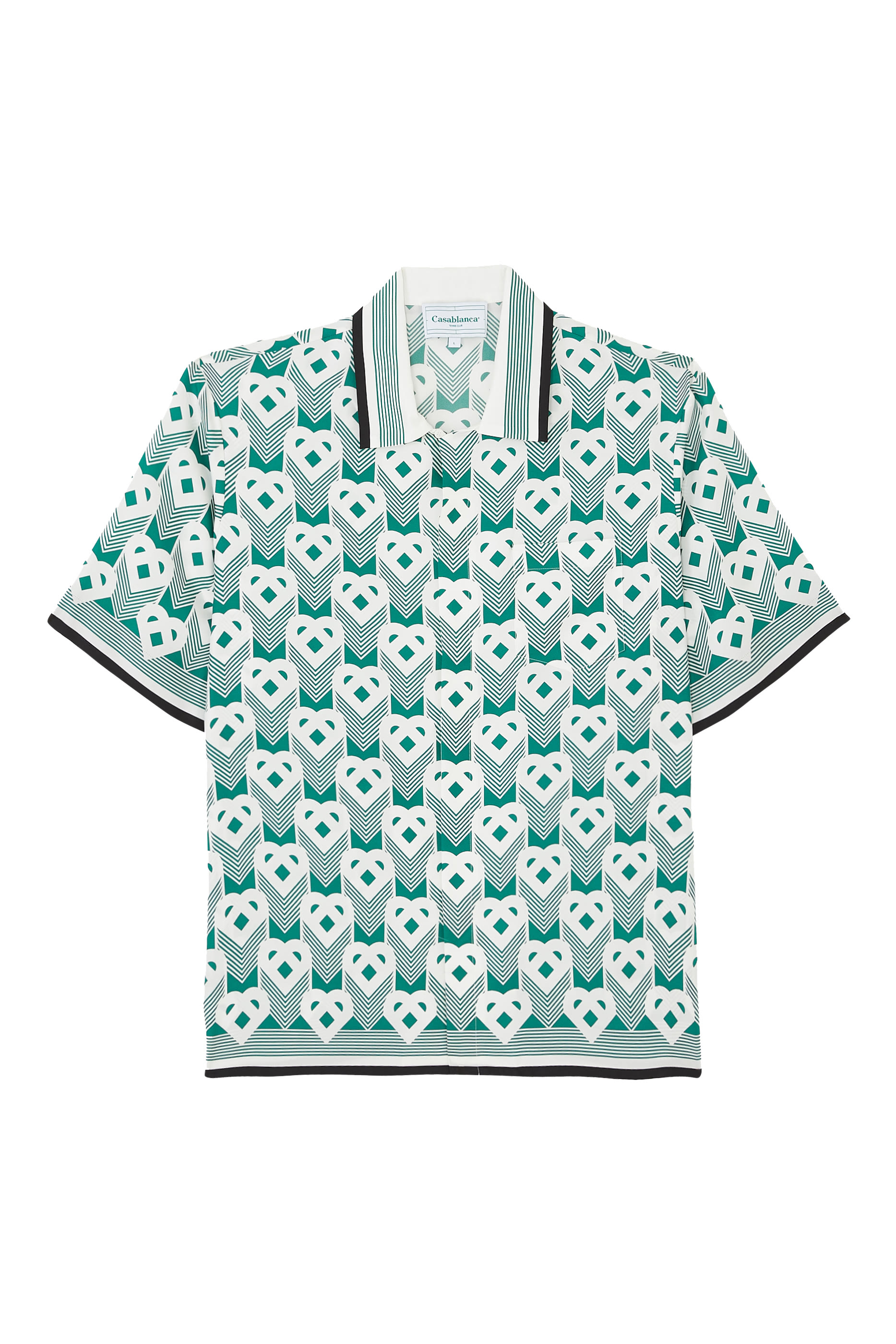 قميص حرير بياقة كوبية