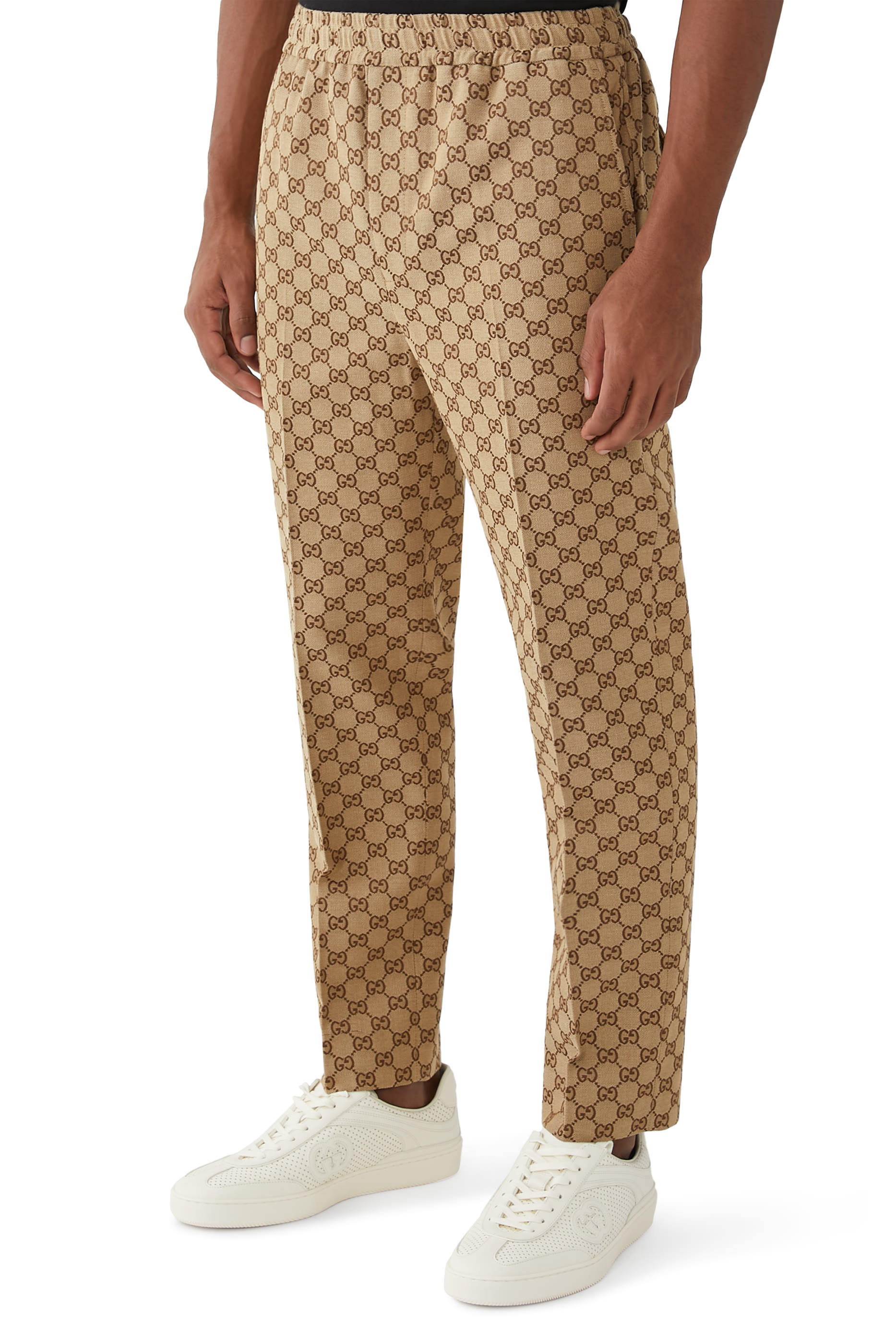 بنطال رياضي بطبعات شعار الماركة قماش قنب