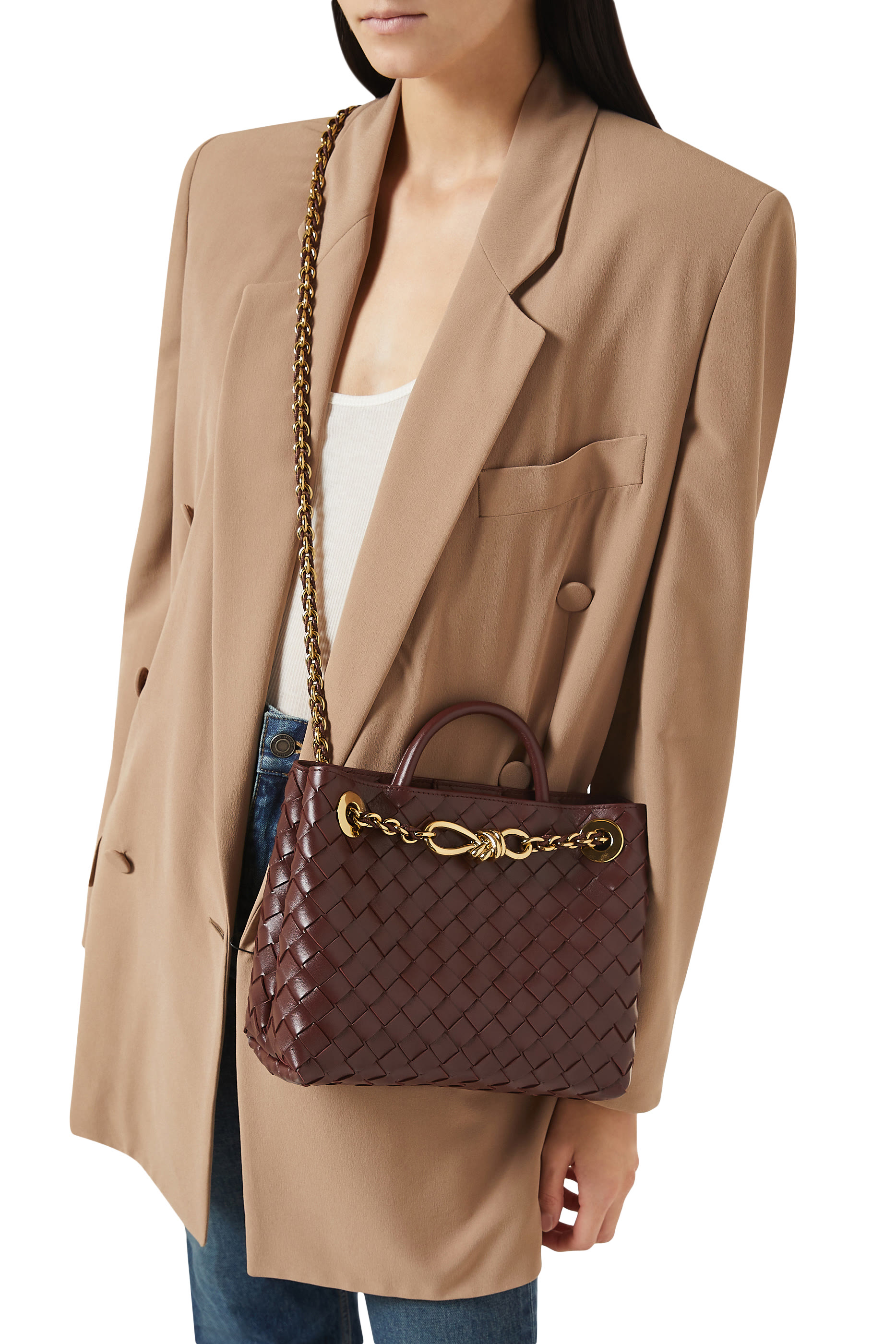 حقيبة أنديامو صغيرة بيد علوية وسلسلة