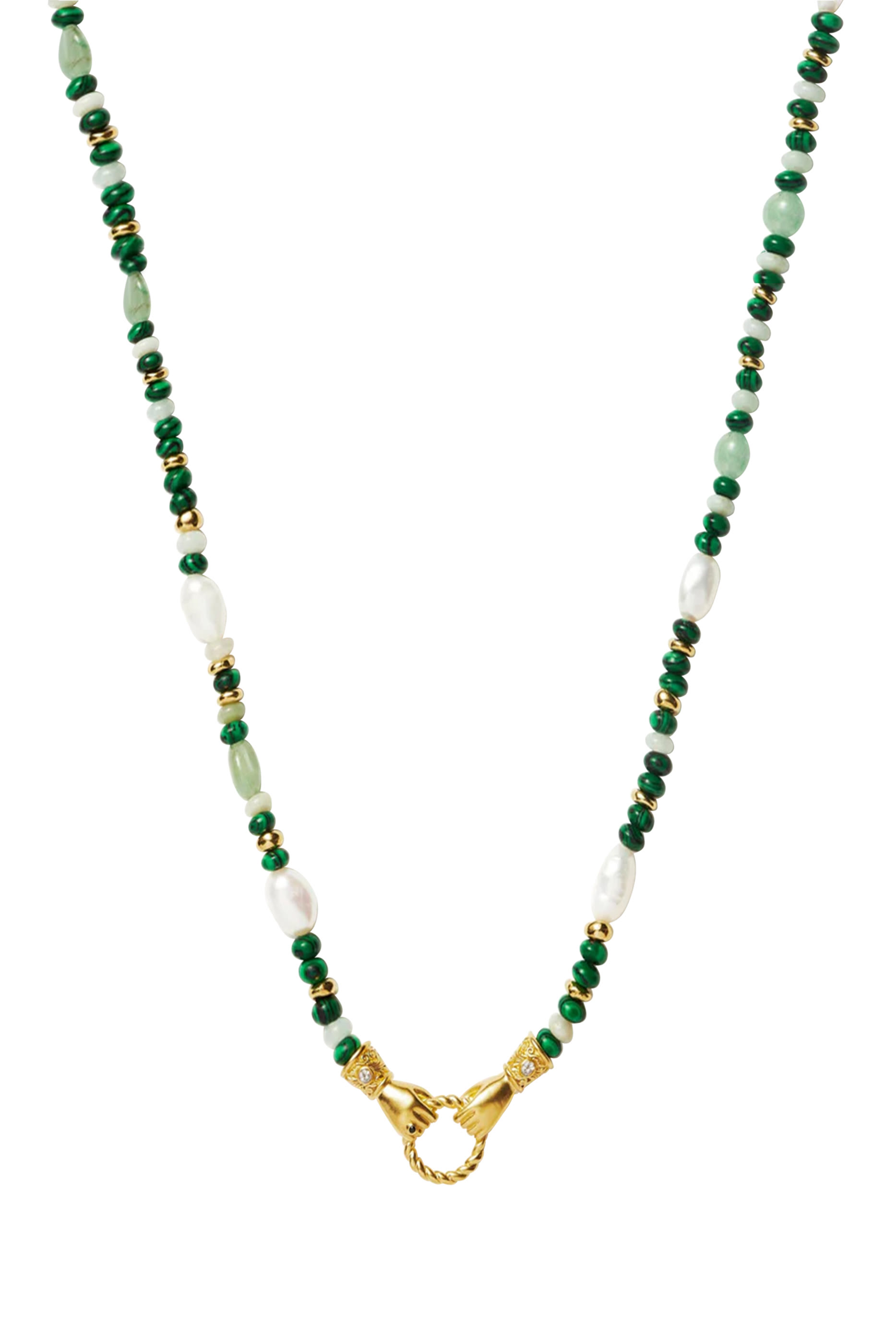 Harris Reed in Good Hands Beaded Gemstone Necklace