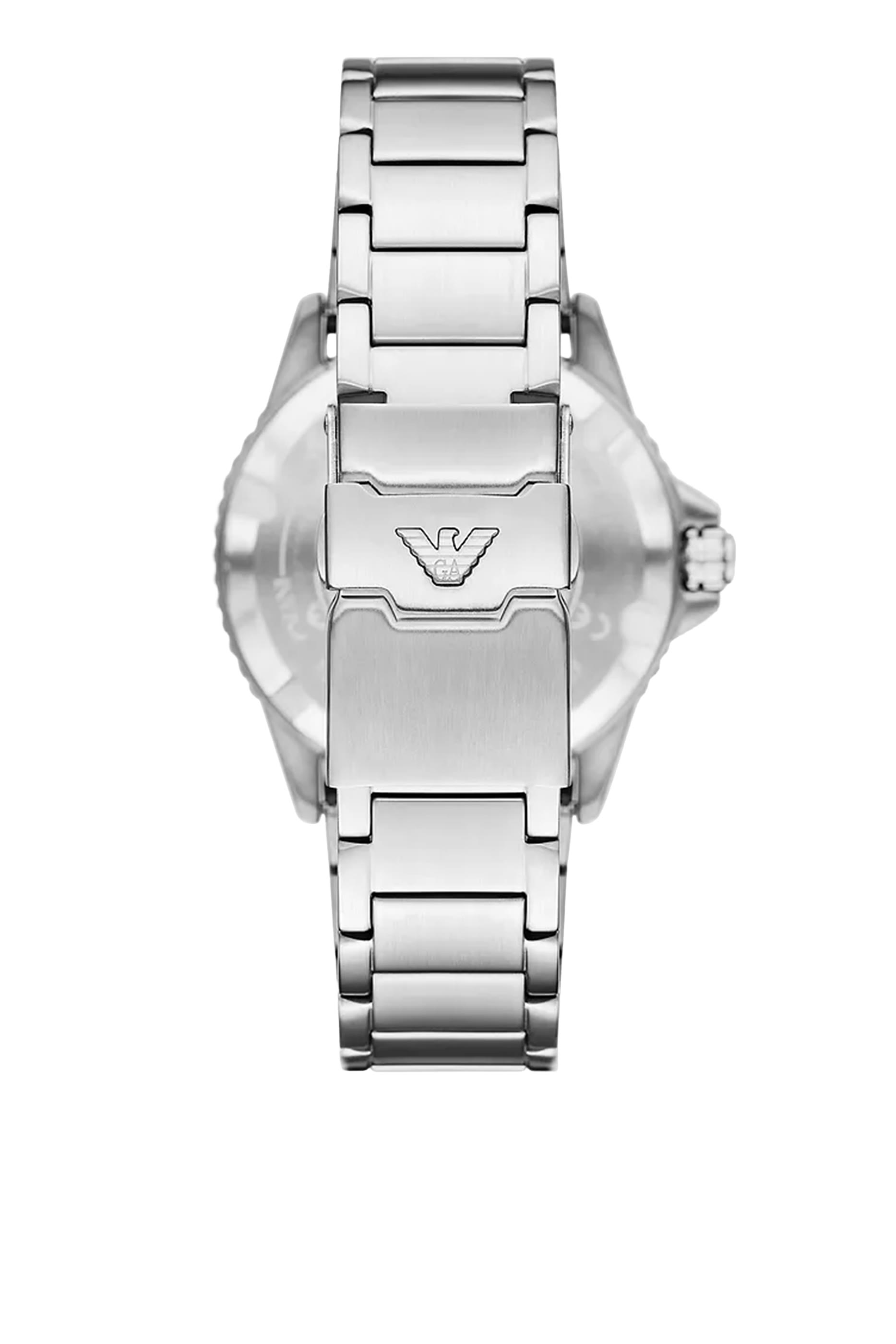 ساعة وورلد اكسبلورر بثلاث عقارب تعمل بالطاقة الشمسية ستانلس ستيل